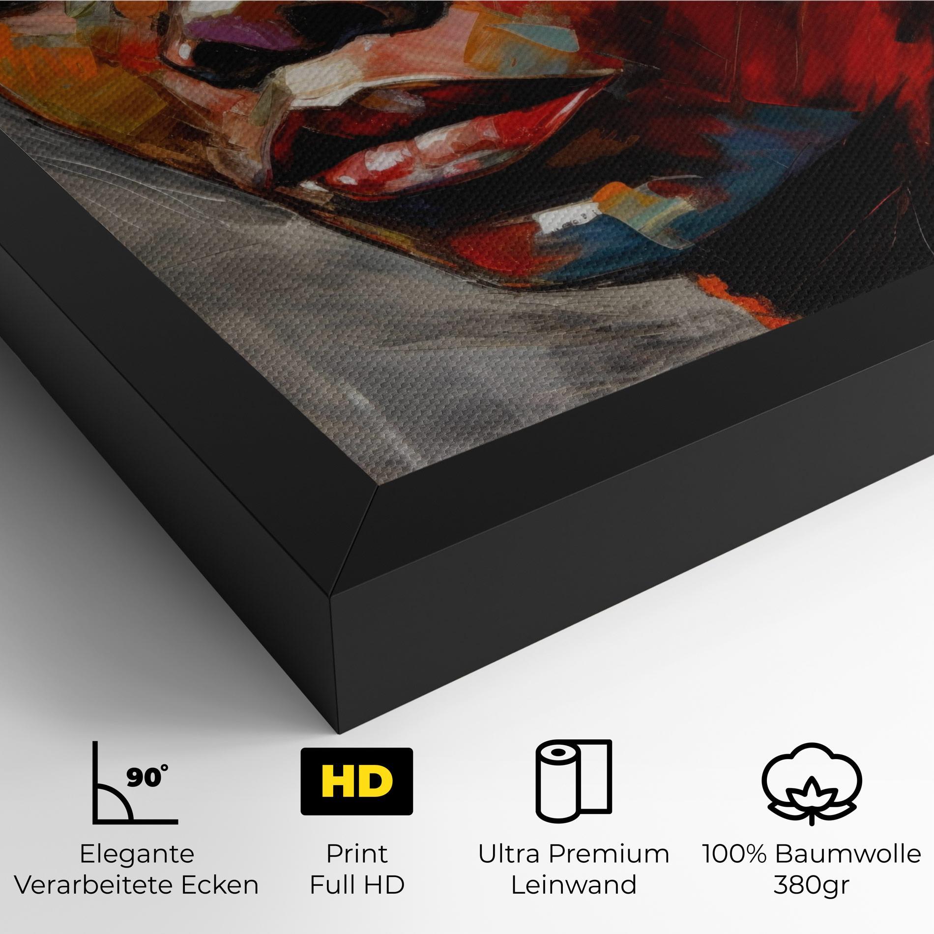 Leinwandbild Intense Portrait Art mockup 4