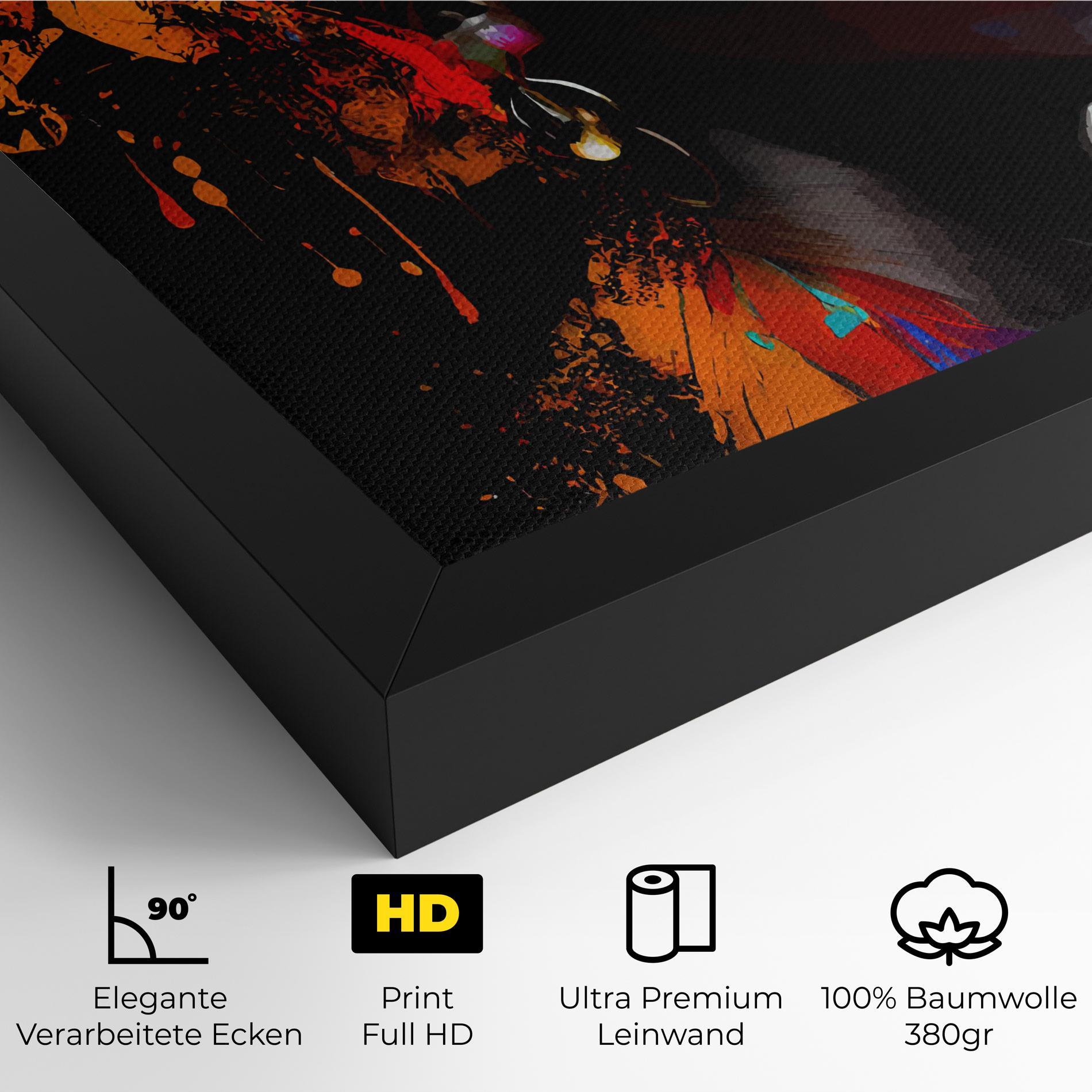 Leinwandbild Pretty African Art Splash mockup 4