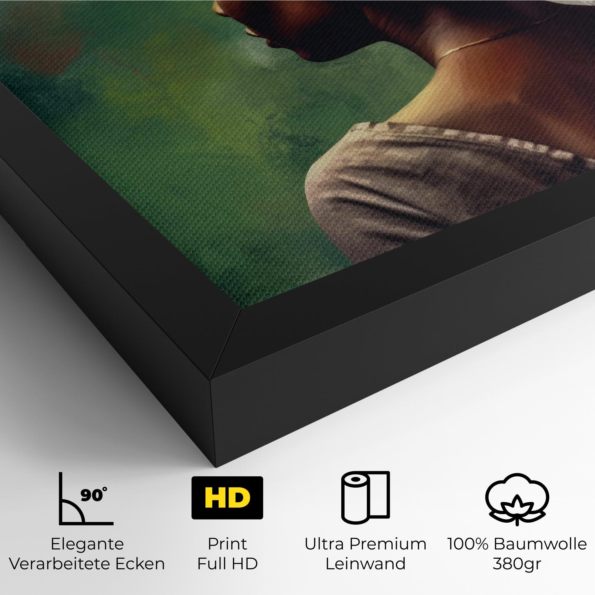 Leinwandbild Yellow Turban Art mockup 4