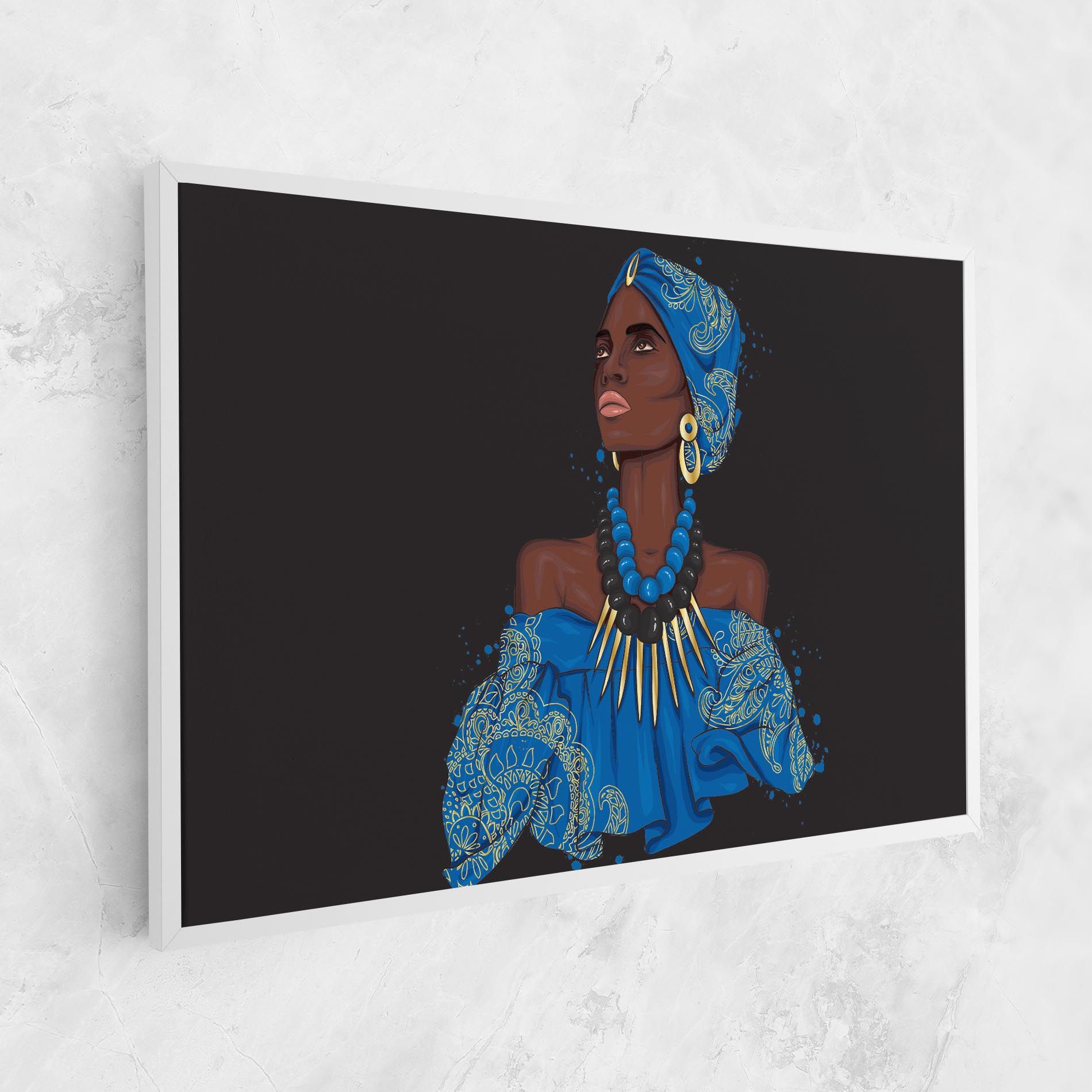 Blue African Outfit mockup 1
