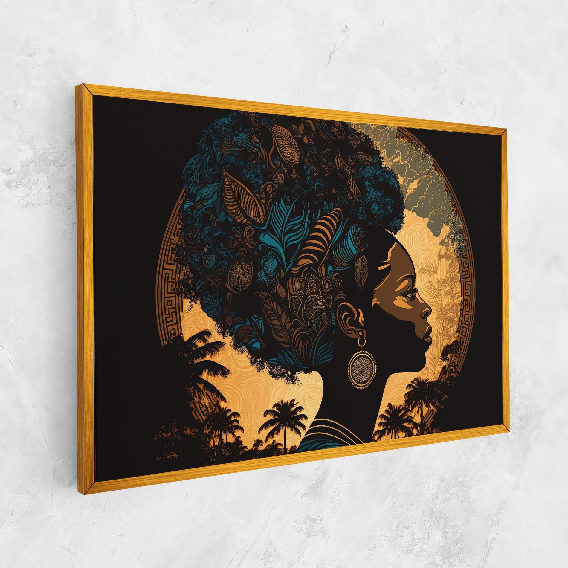 African Profile Woman mockup 1