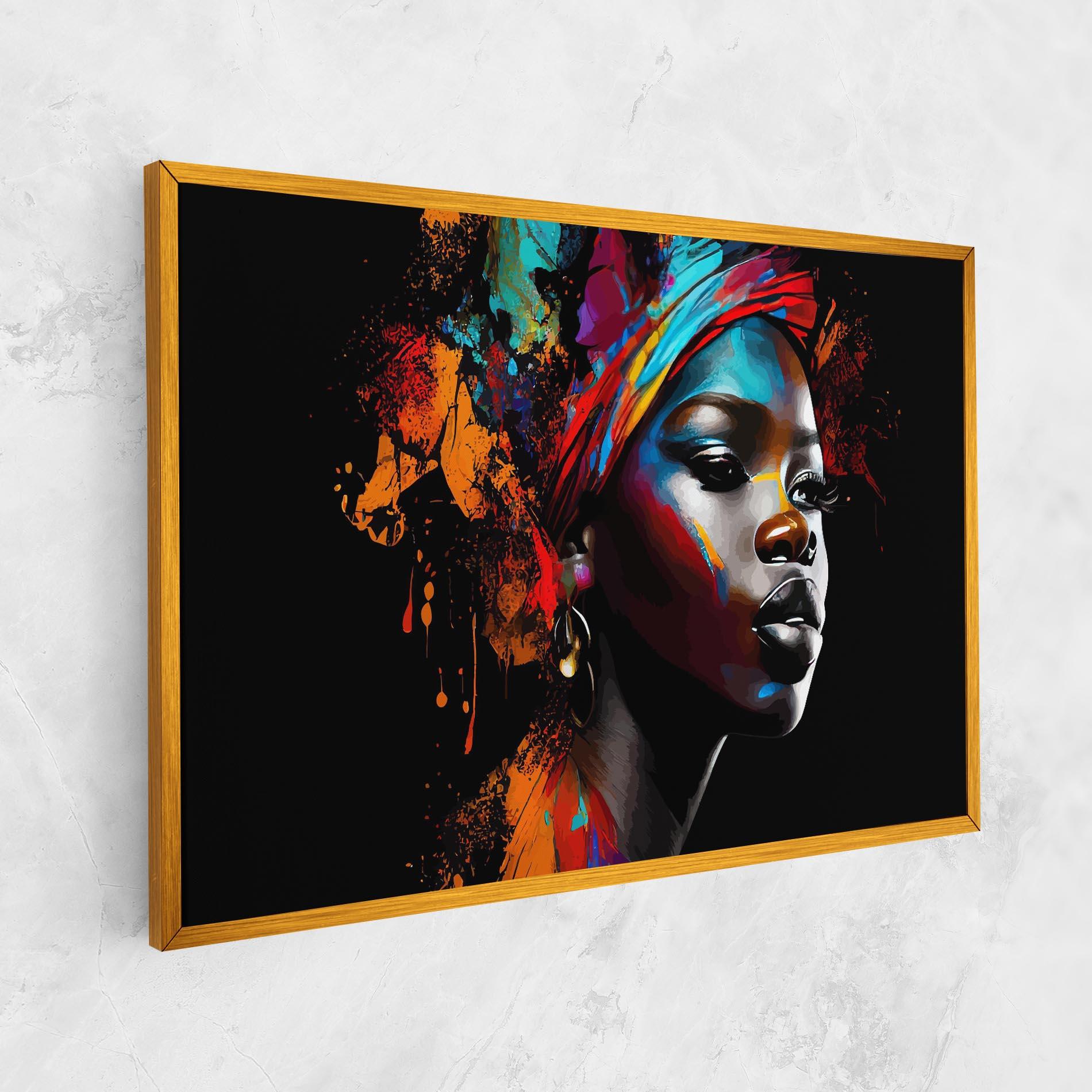 Leinwandbild Pretty African Art Splash mockup 1