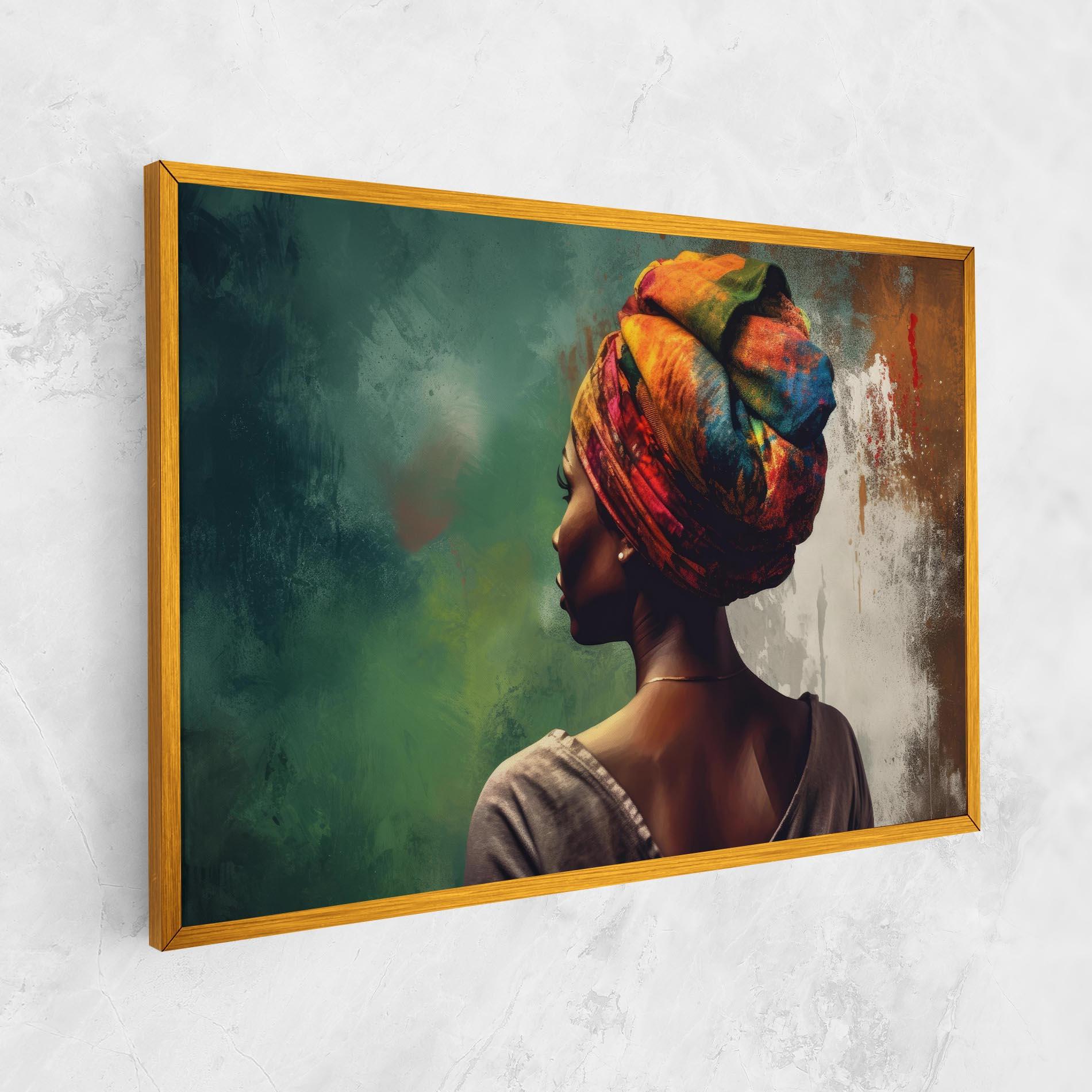 Leinwandbild Yellow Turban Art mockup 1