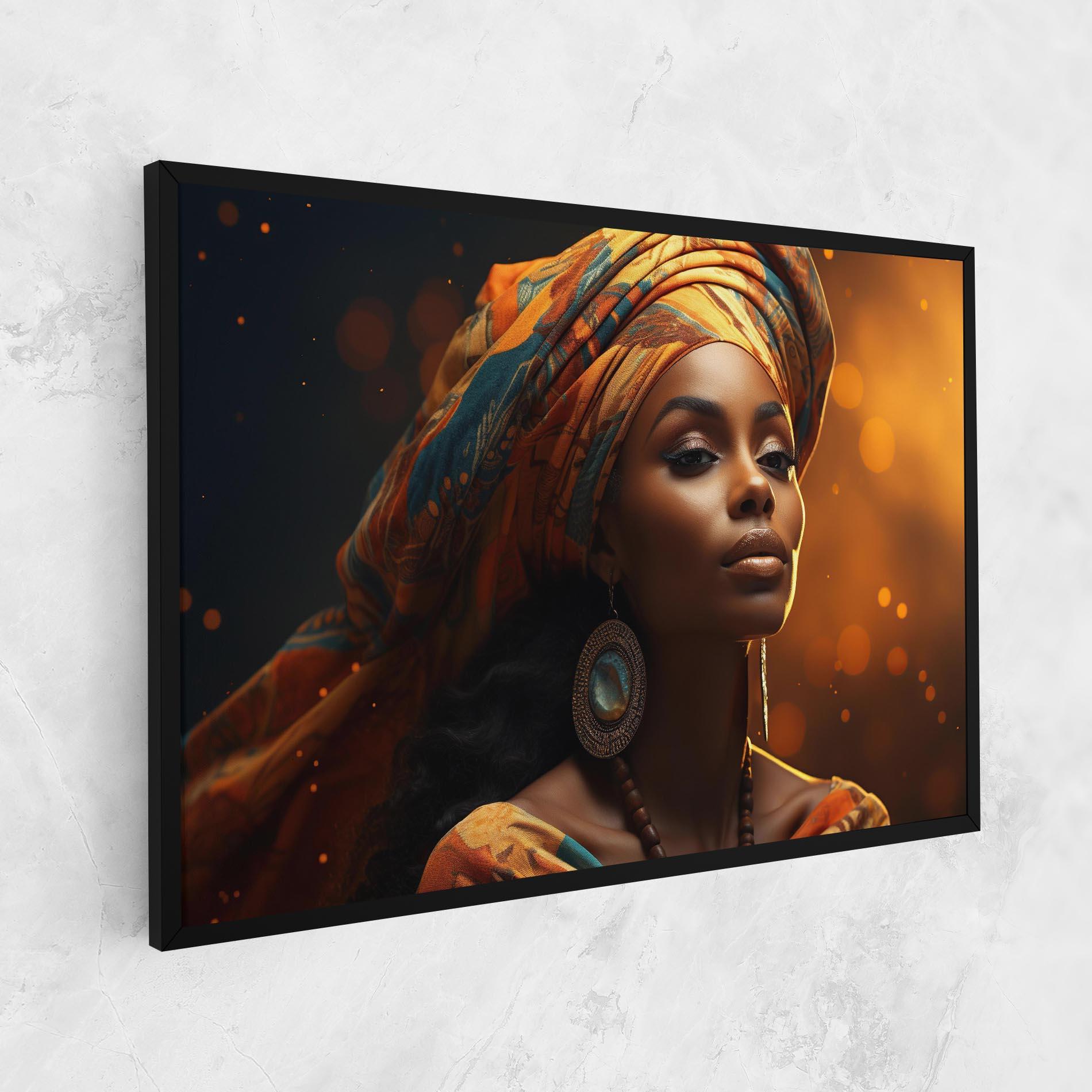 Leinwandbild Fashion African Portrait mockup 1