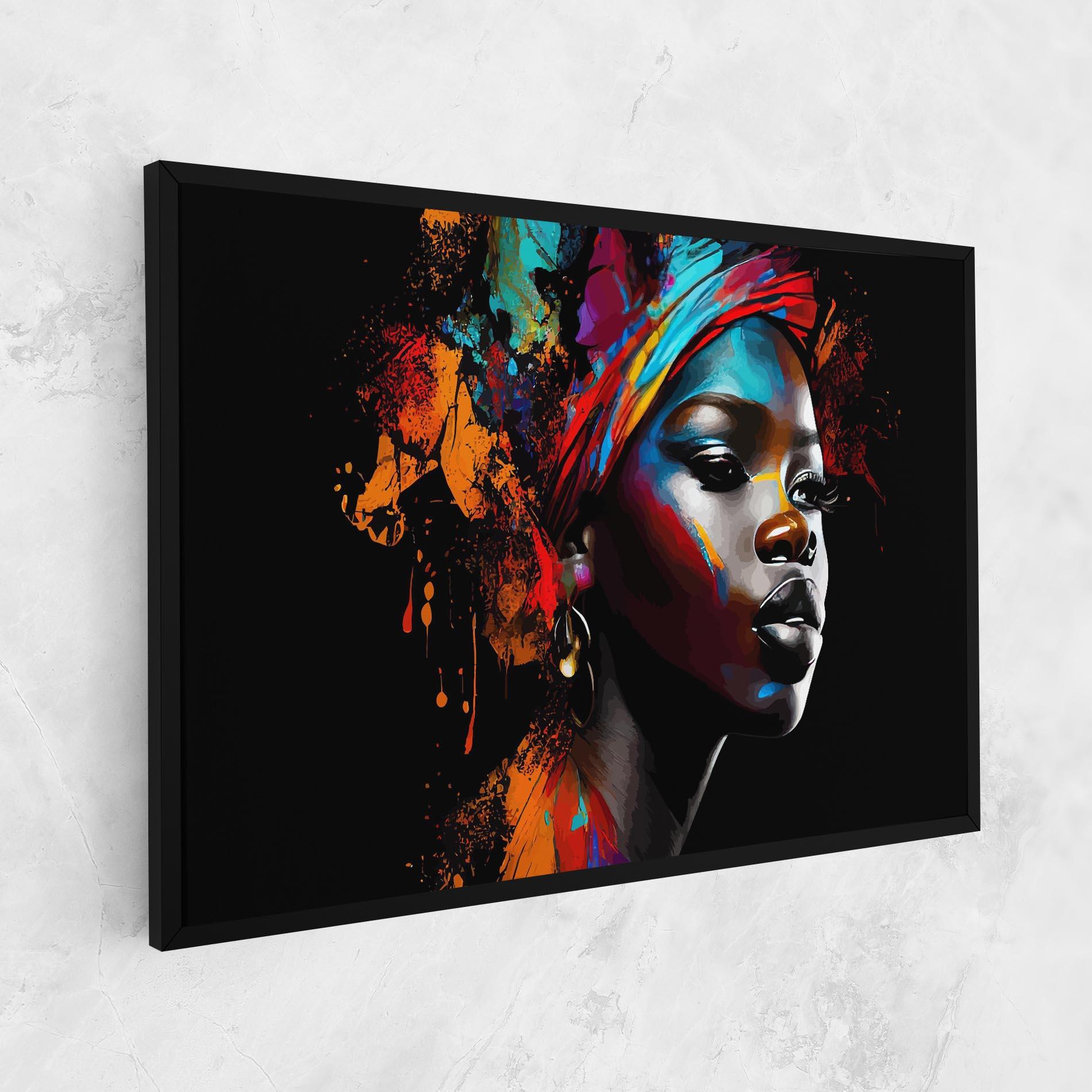Leinwandbild Pretty African Art Splash mockup 1