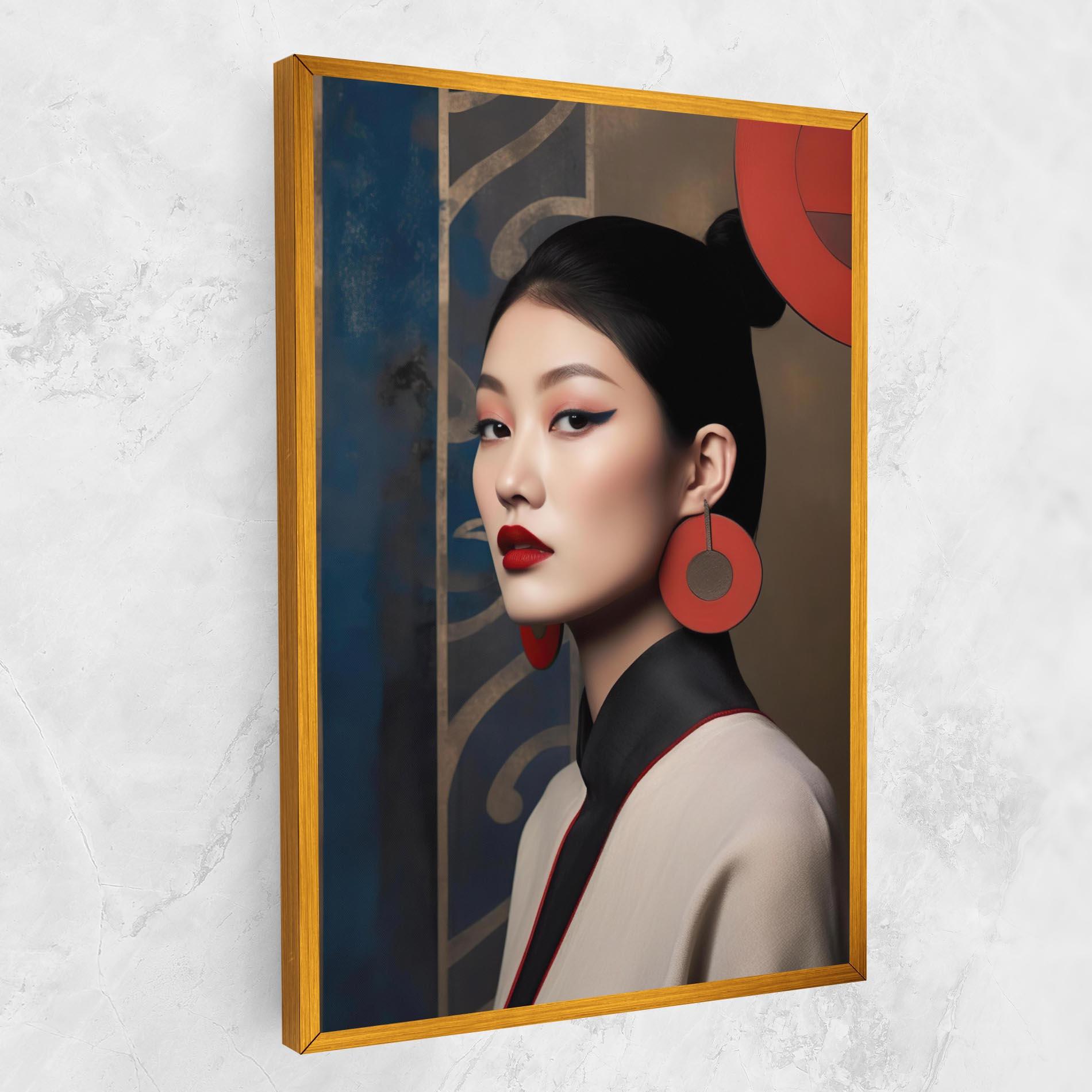 Leinwandbild Asian Big Earrings mockup 1