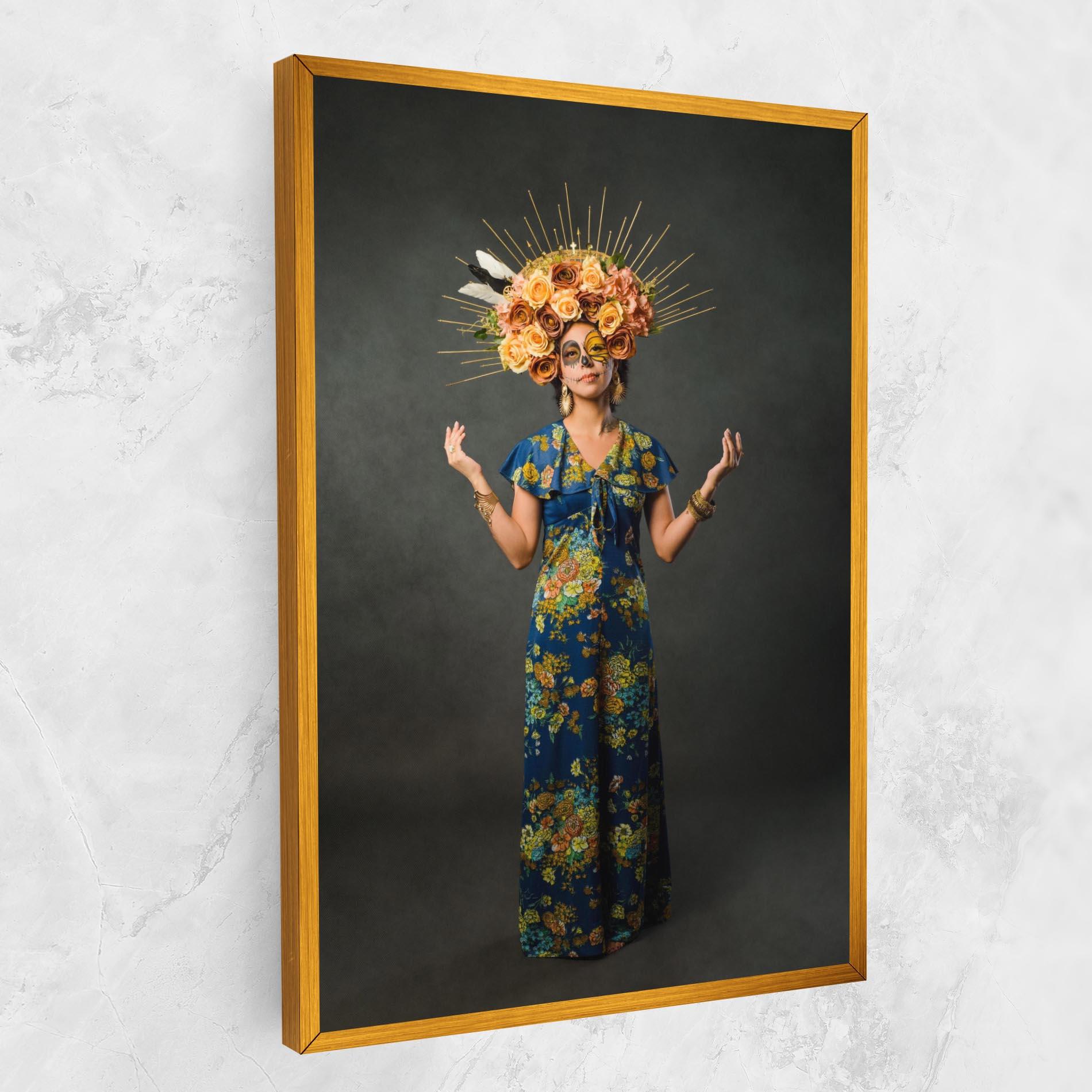 Leinwandbild Sugar Skull Makeup mockup 1