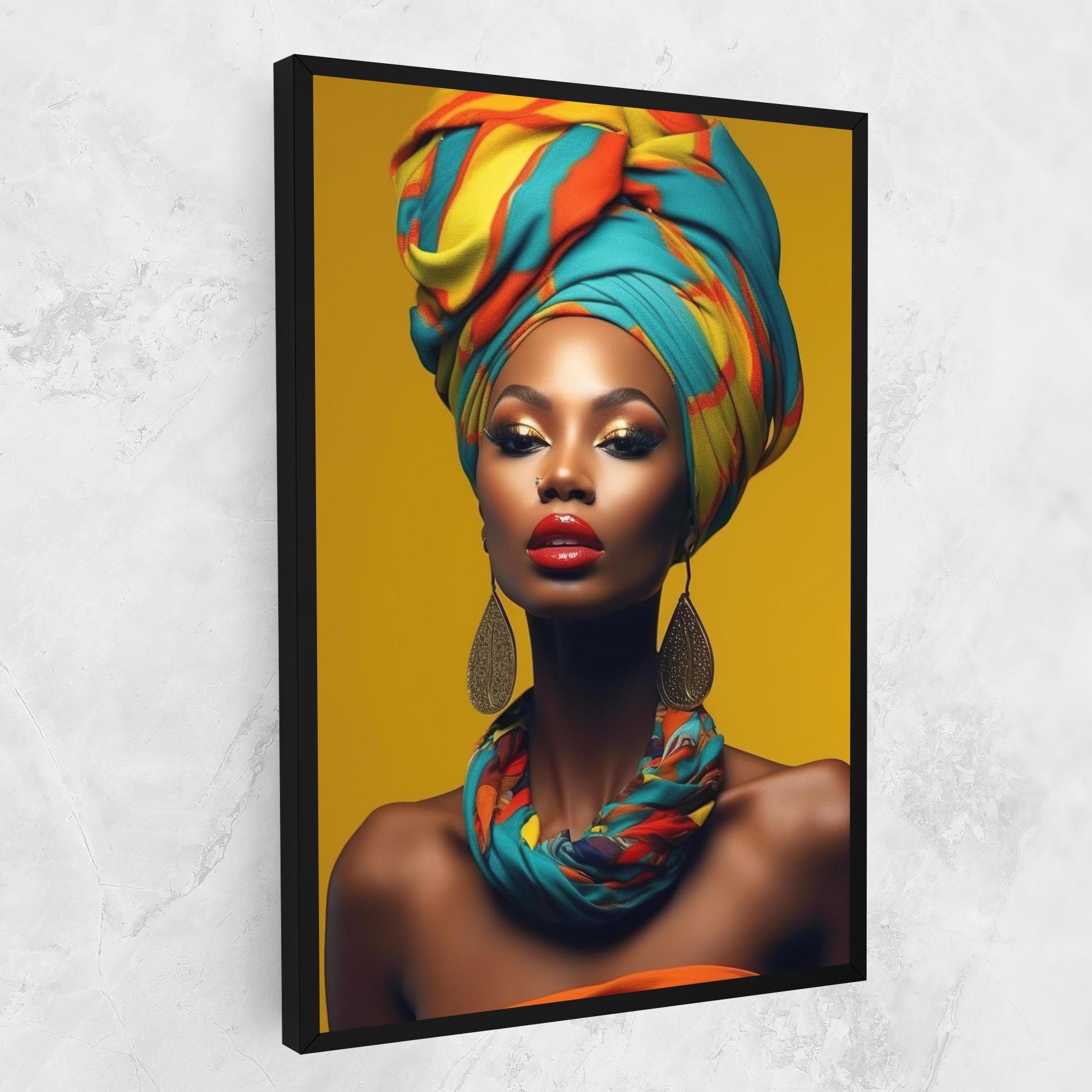 African Yellow Portrait mockup 1