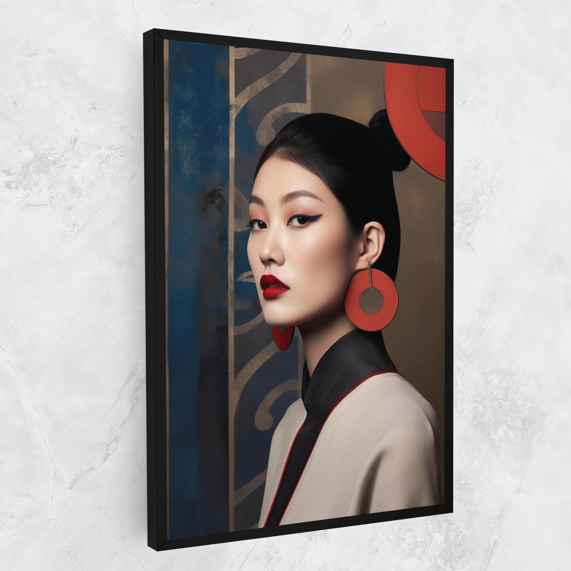 Leinwandbild Asian Big Earrings mockup 1