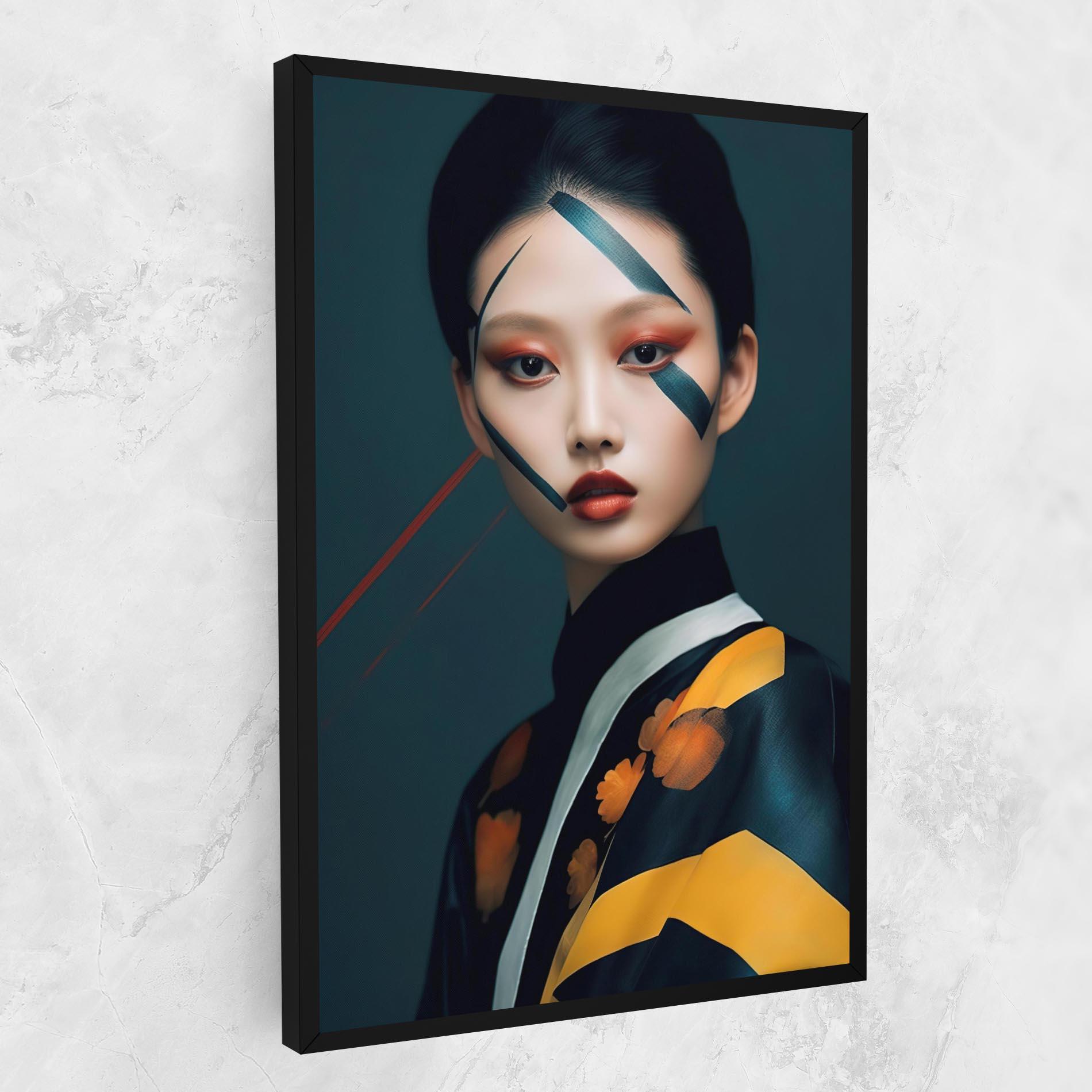 Leinwandbild Asian Painted Woman mockup 1