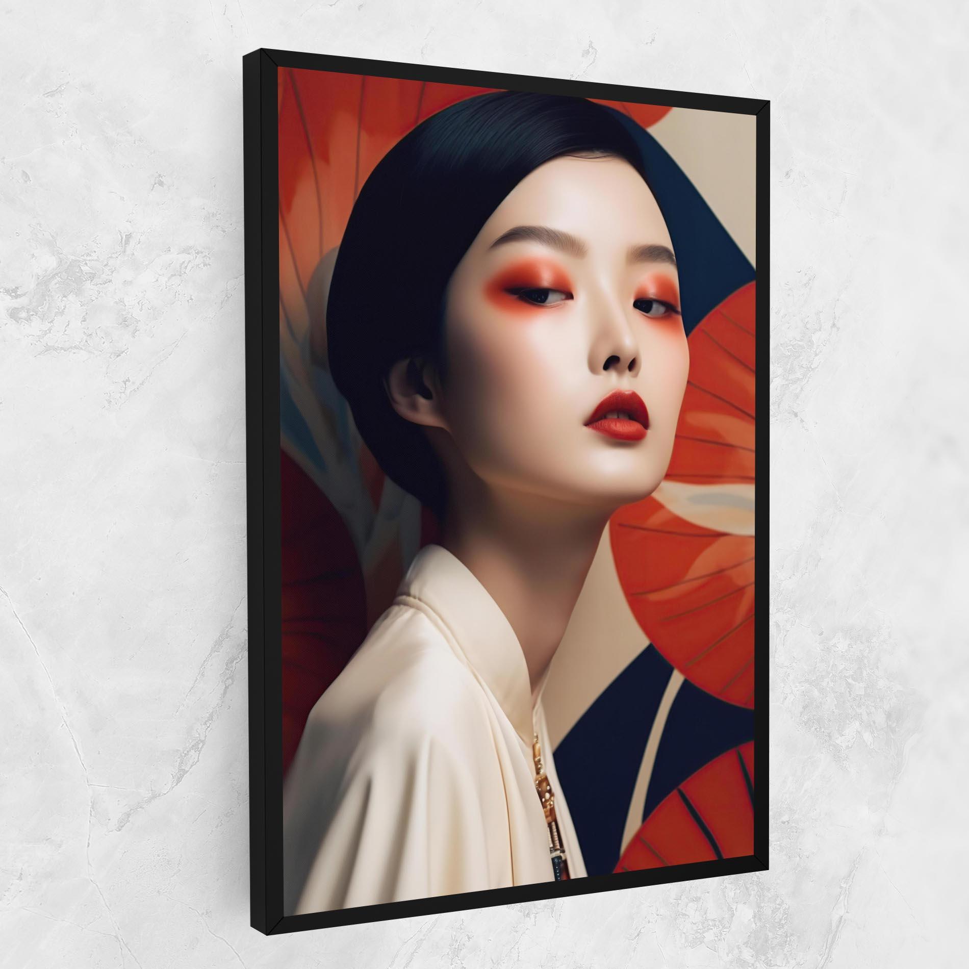 Leinwandbild Asiatic Red Lips mockup 1