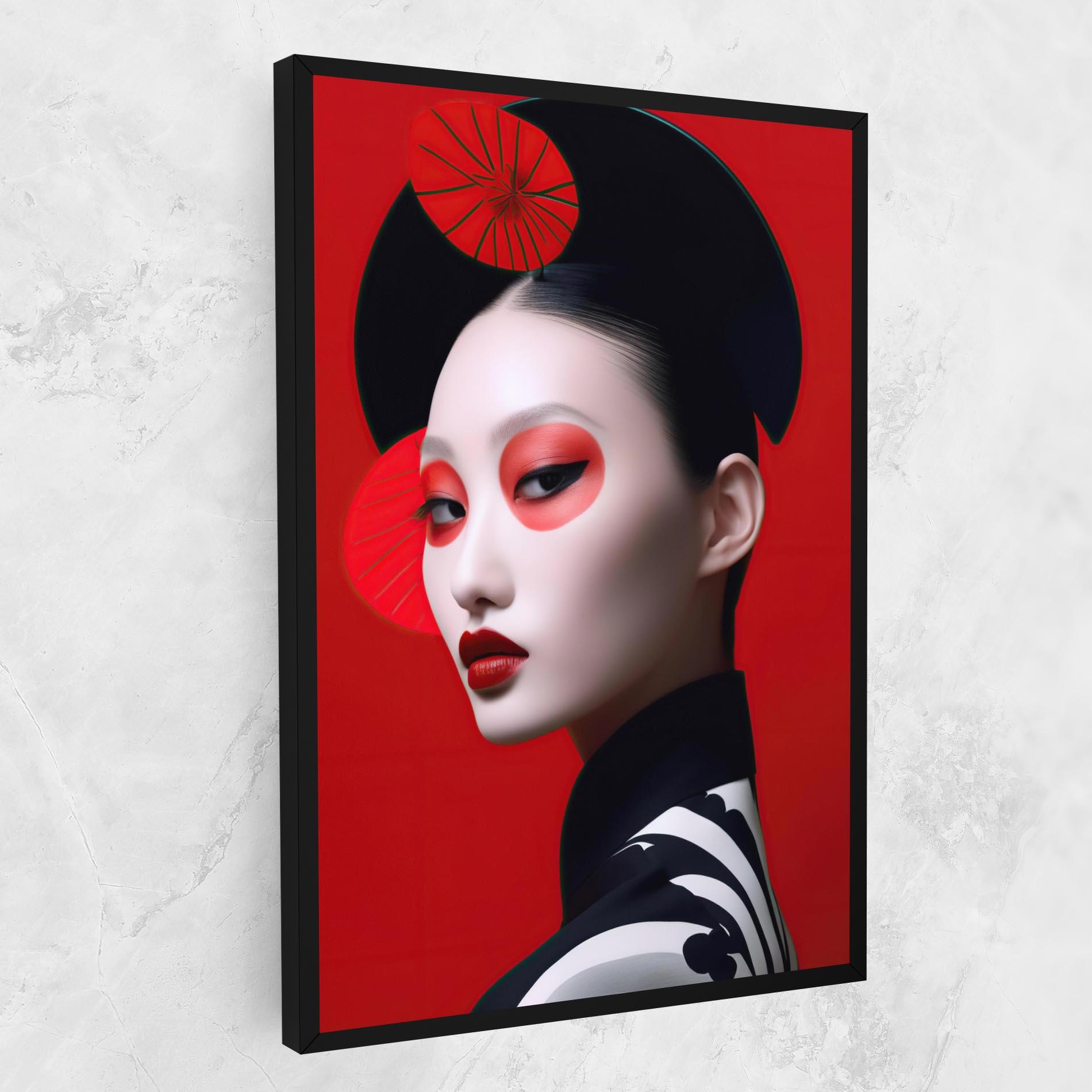 Leinwandbild Asiatic Red Makeup mockup 1