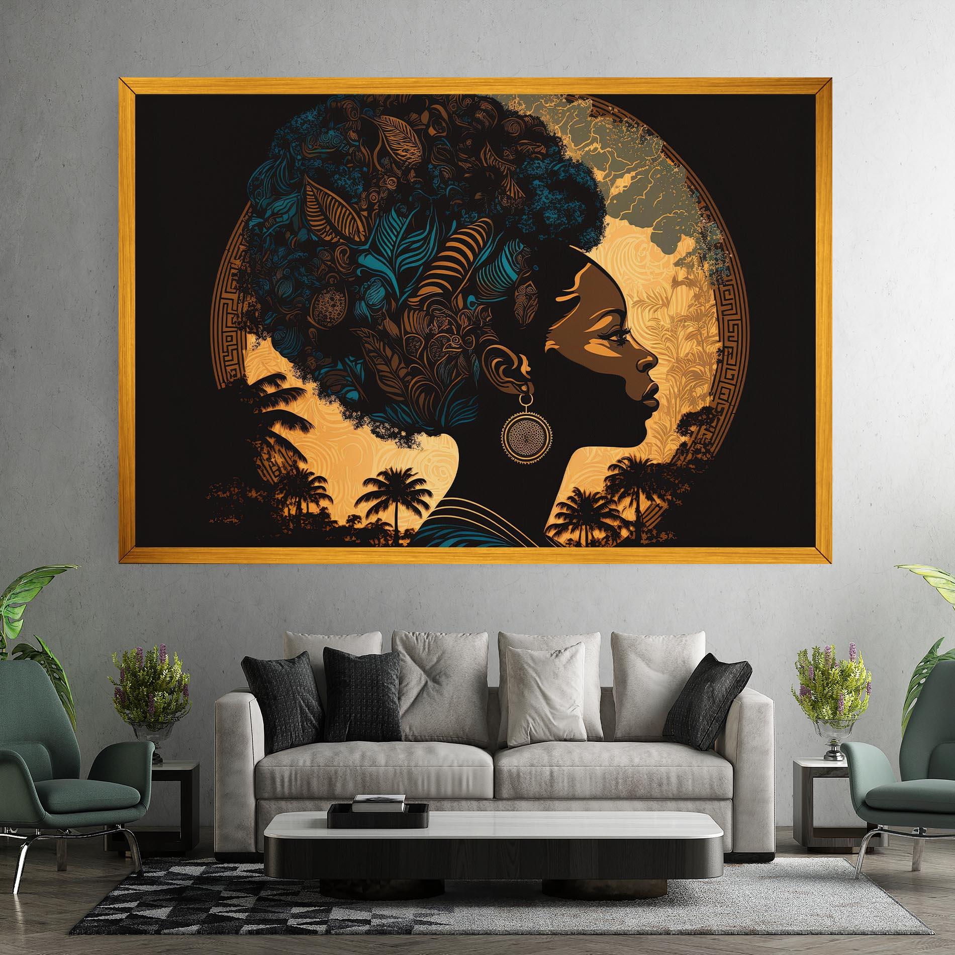 Leinwandbild African Profile Woman mockup 7