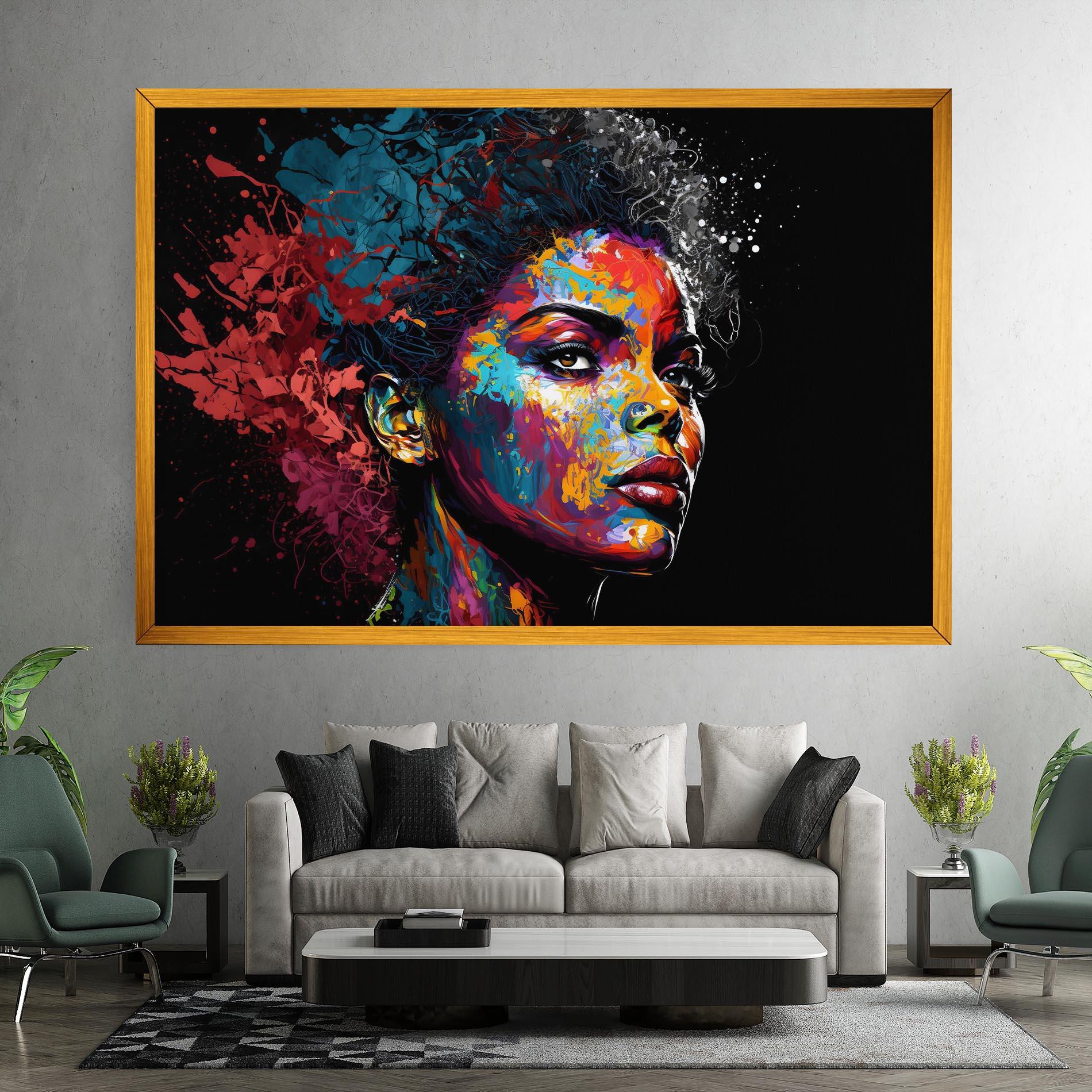 Leinwandbild American Woman Splashes mockup 7