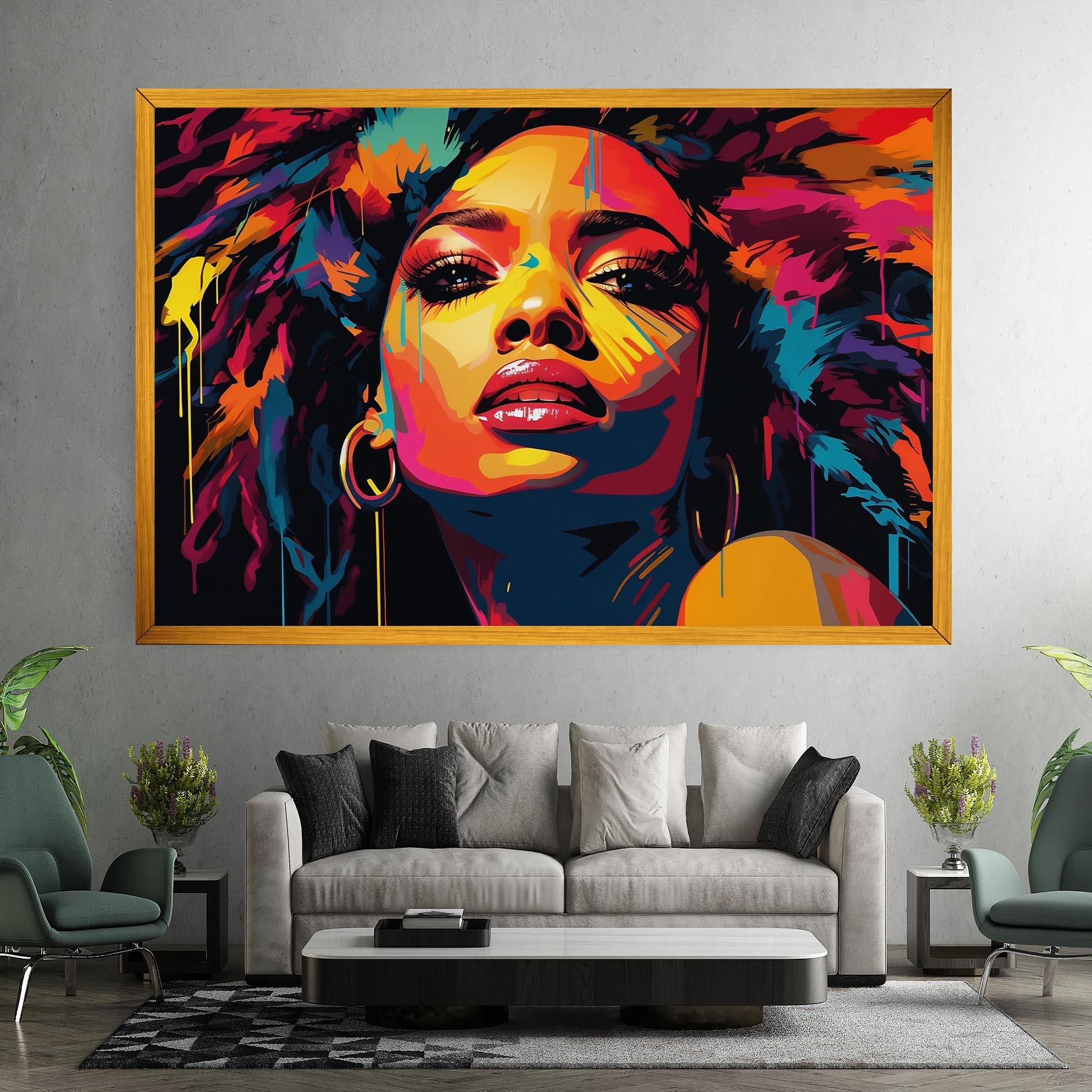 Leinwandbild Beautiful African Art mockup 7