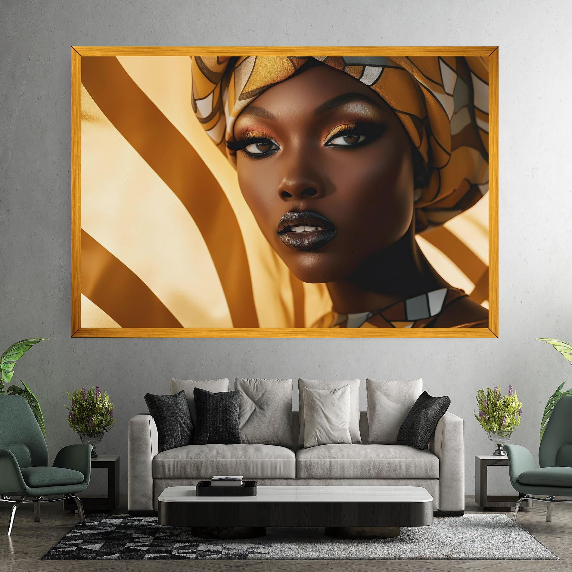 Leinwandbild Fashion African Woman mockup 7