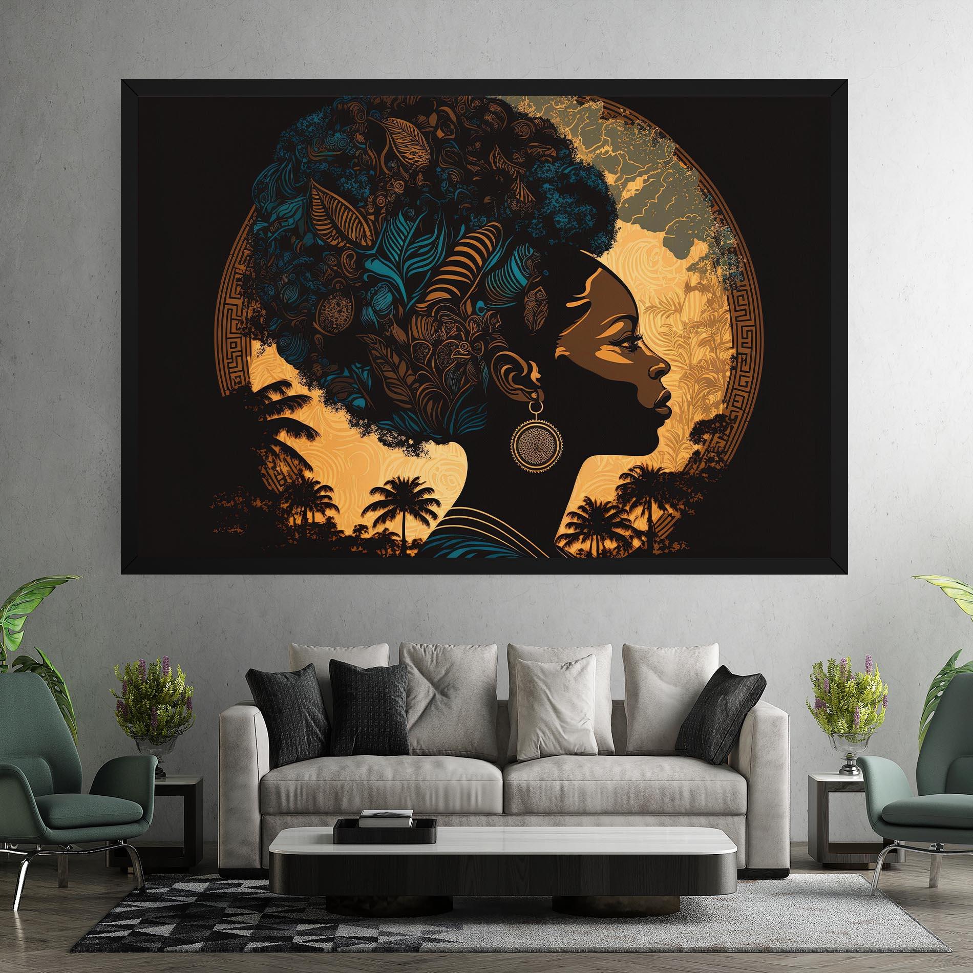 Leinwandbild African Profile Woman mockup 7