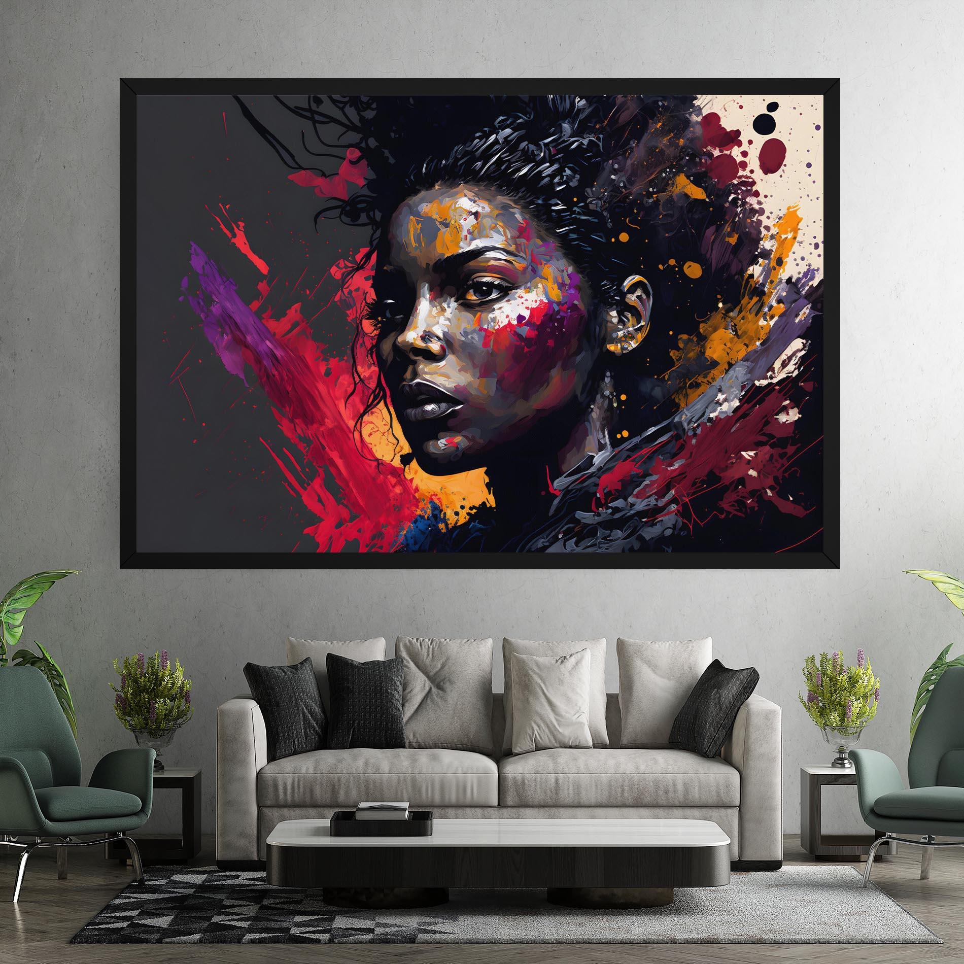 Leinwandbild African Woman Splash mockup 7