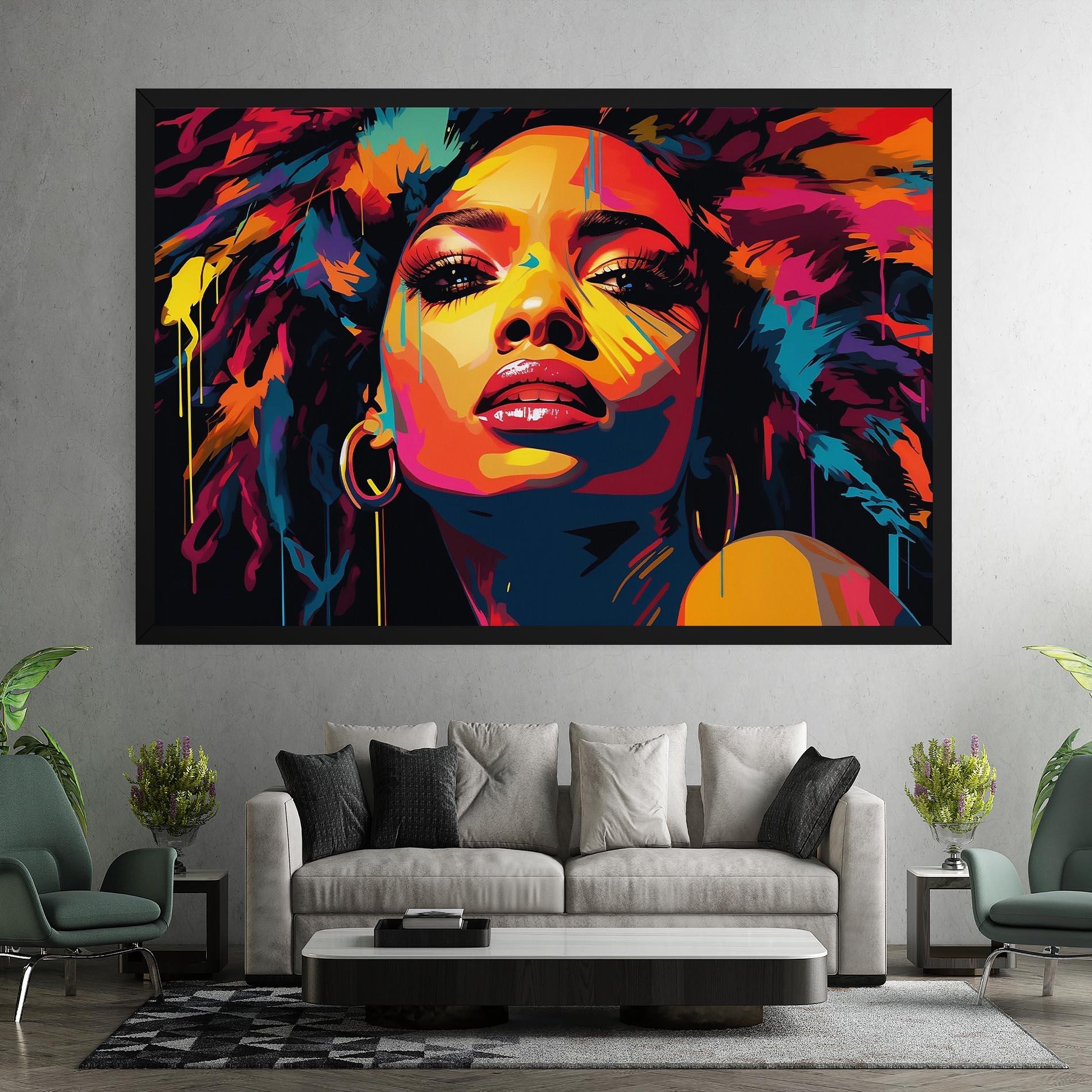 Leinwandbild Beautiful African Art mockup 7