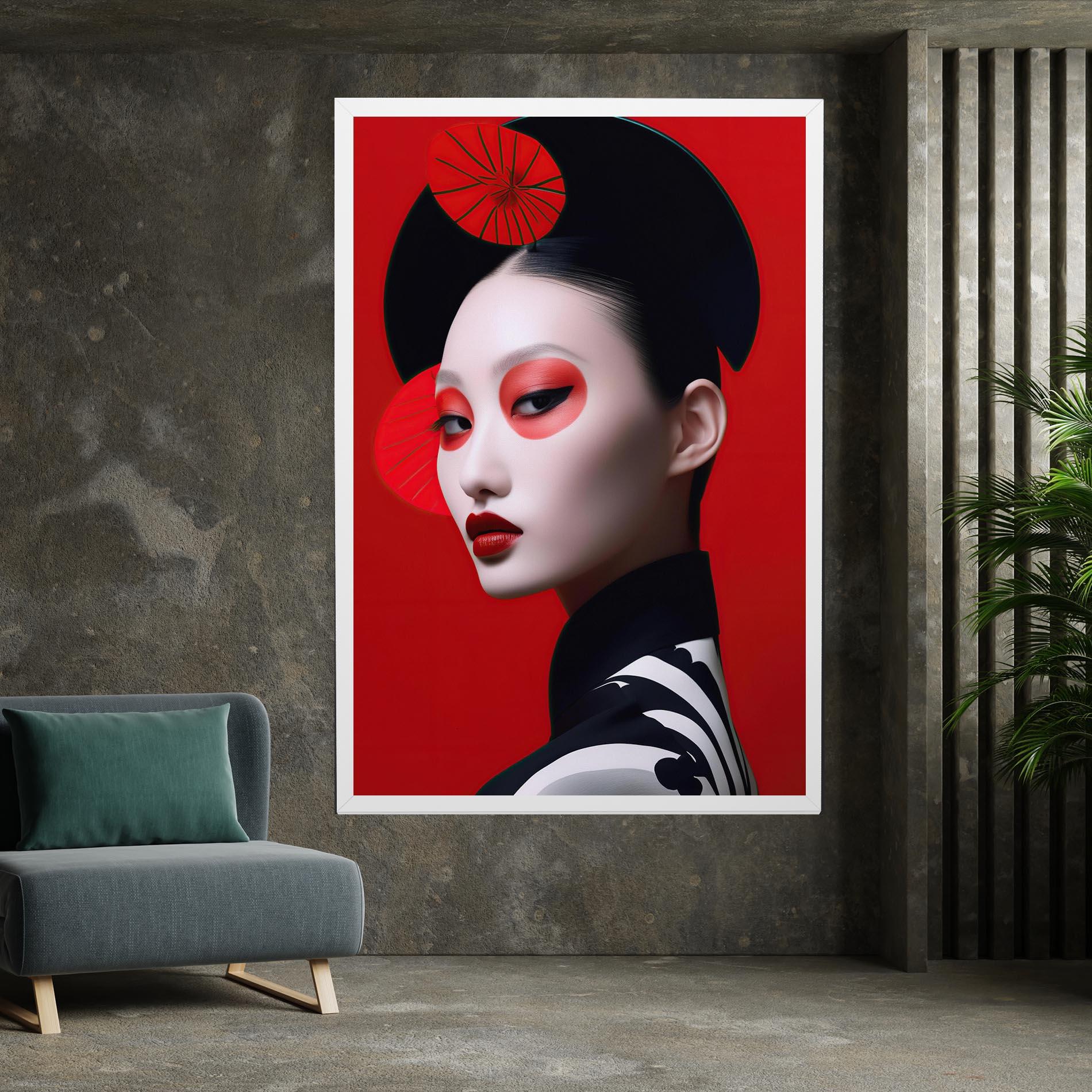 Leinwandbild Asiatic Red Makeup mockup 7