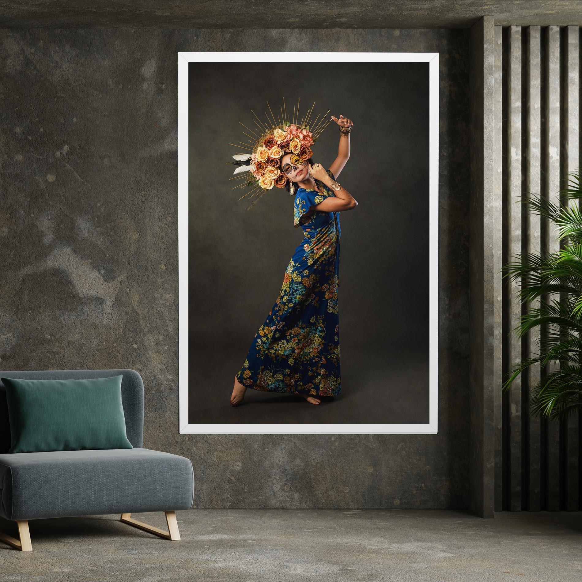 Leinwandbild Sugar Skull Face mockup 7