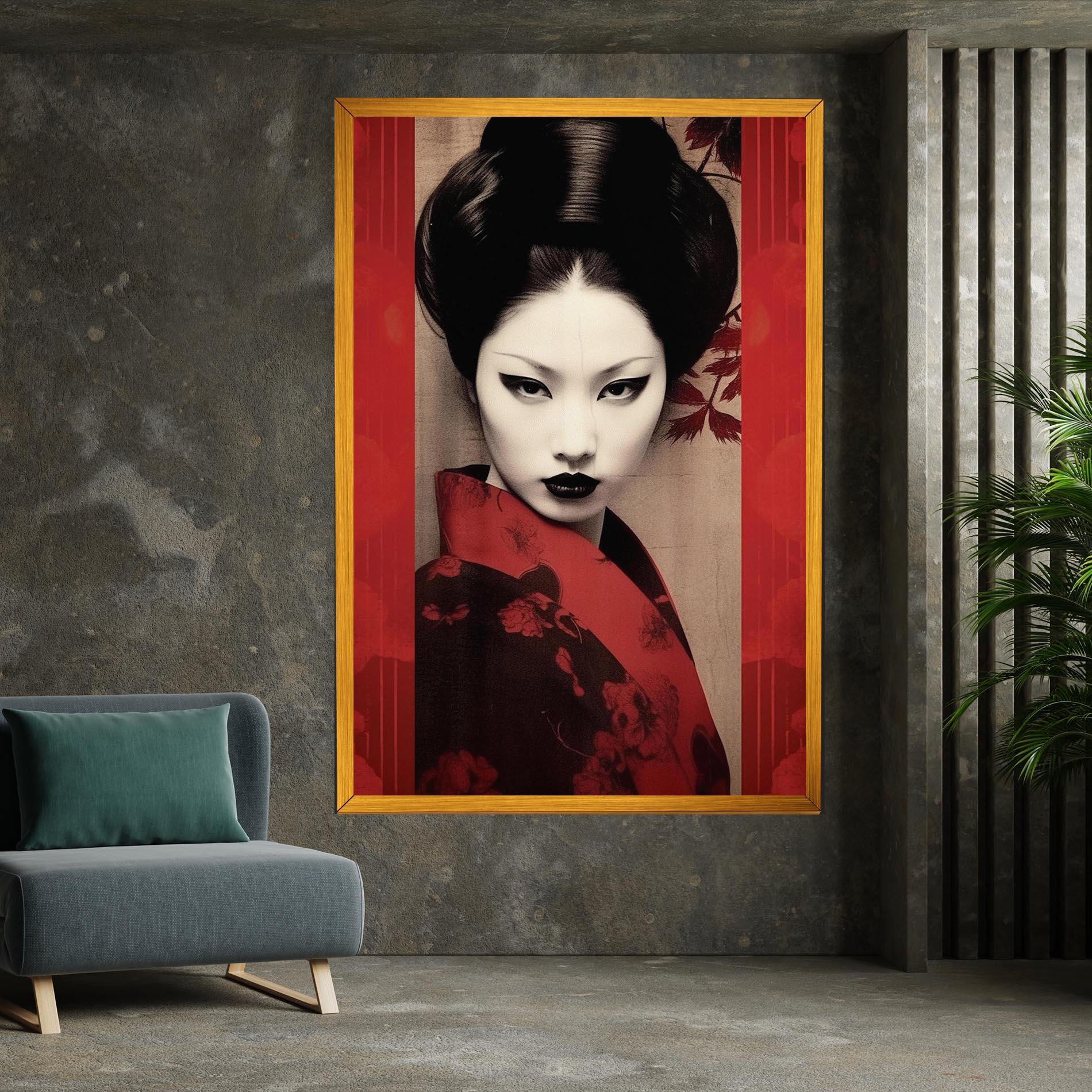 Leinwandbild Black Asiatic Makeup mockup 7