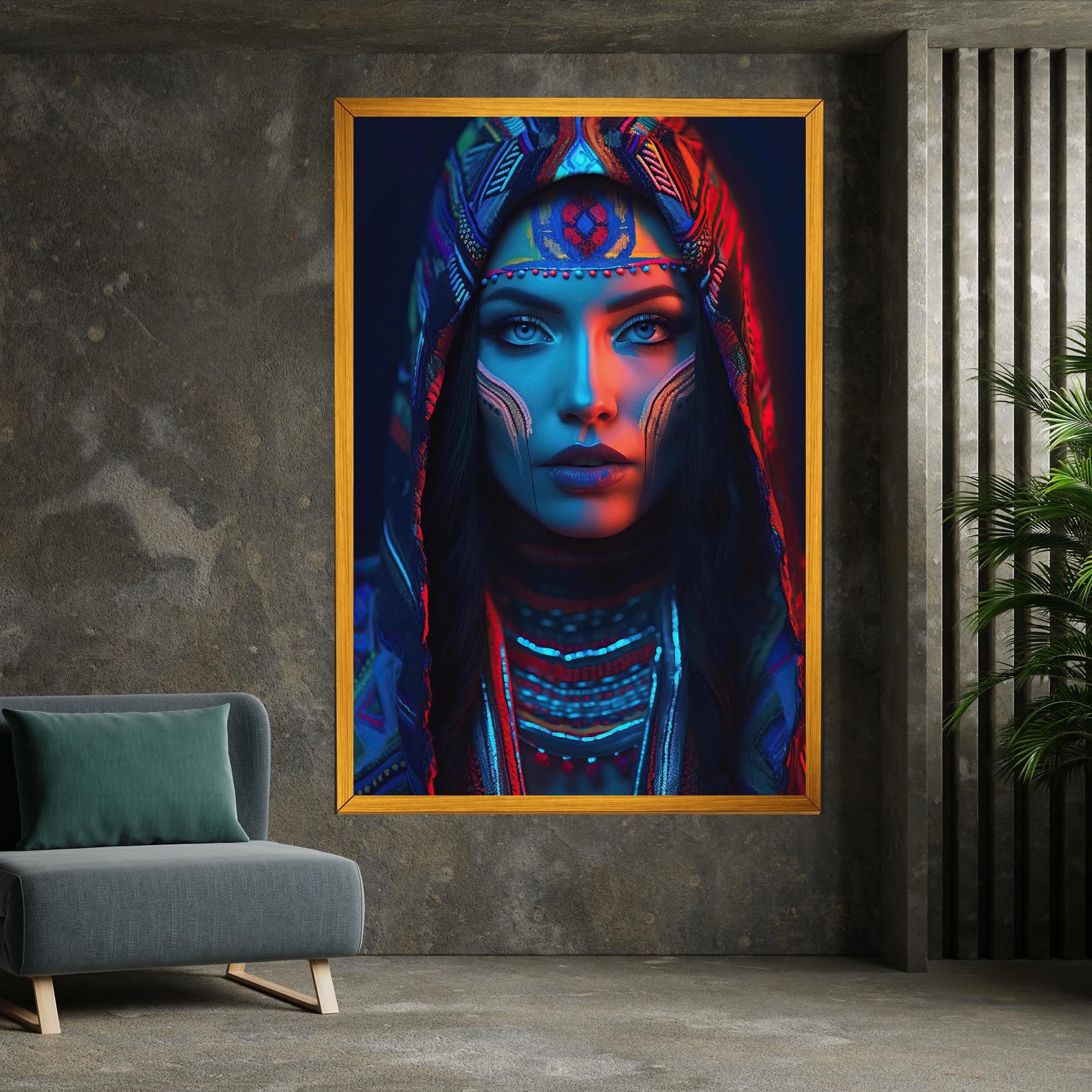 Blue Red Light Hood mockup 7