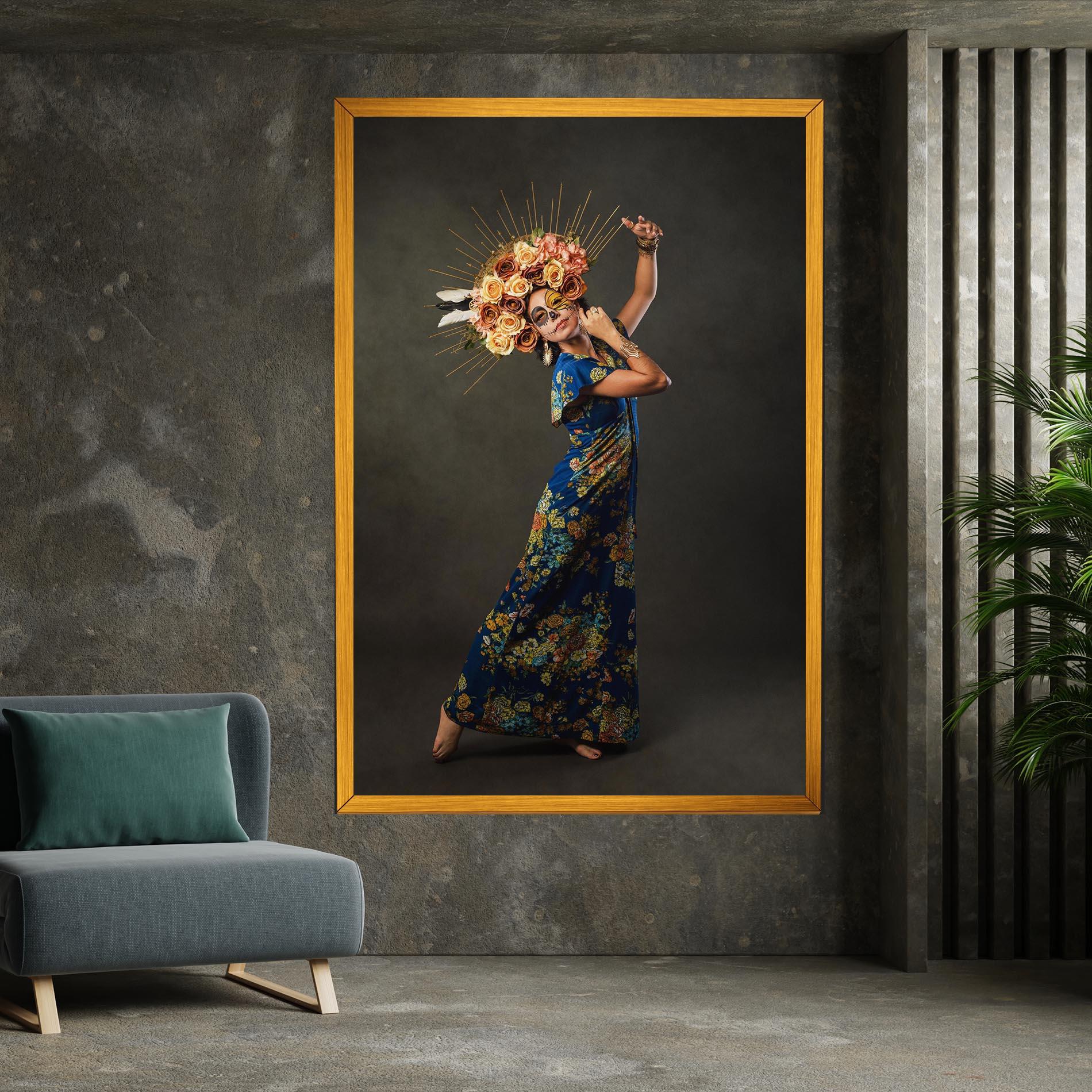 Leinwandbild Sugar Skull Face mockup 7