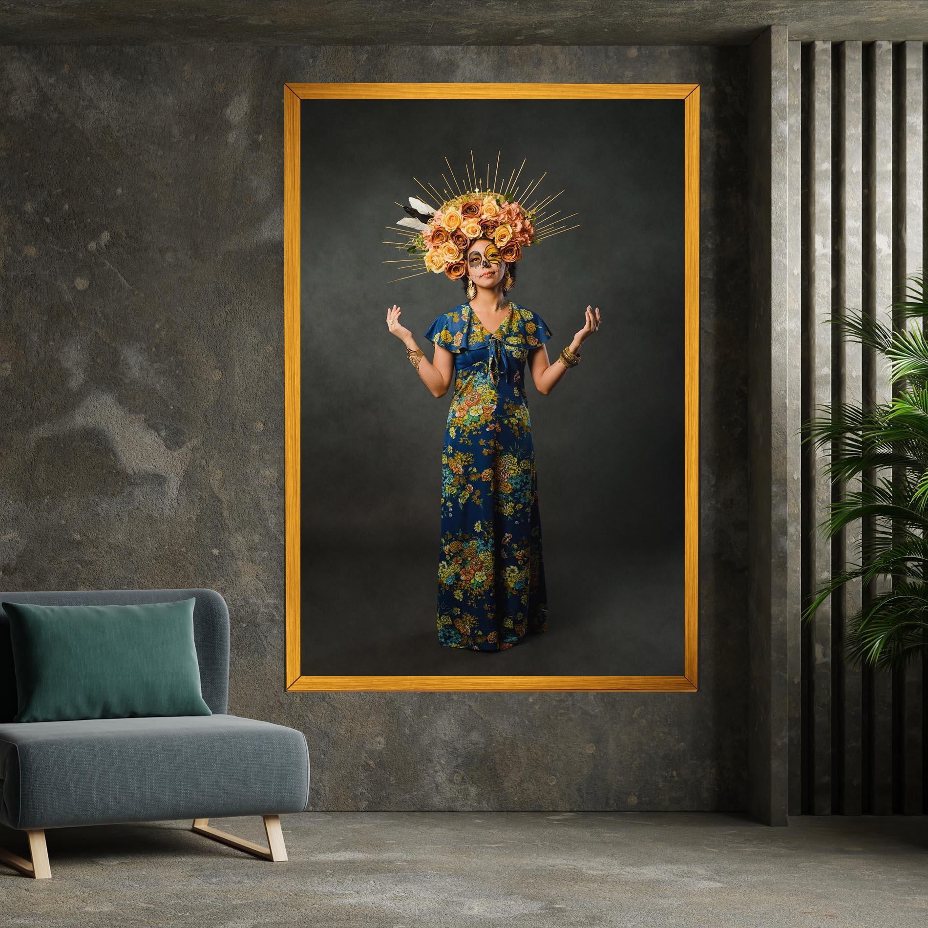 Leinwandbild Sugar Skull Makeup mockup 7