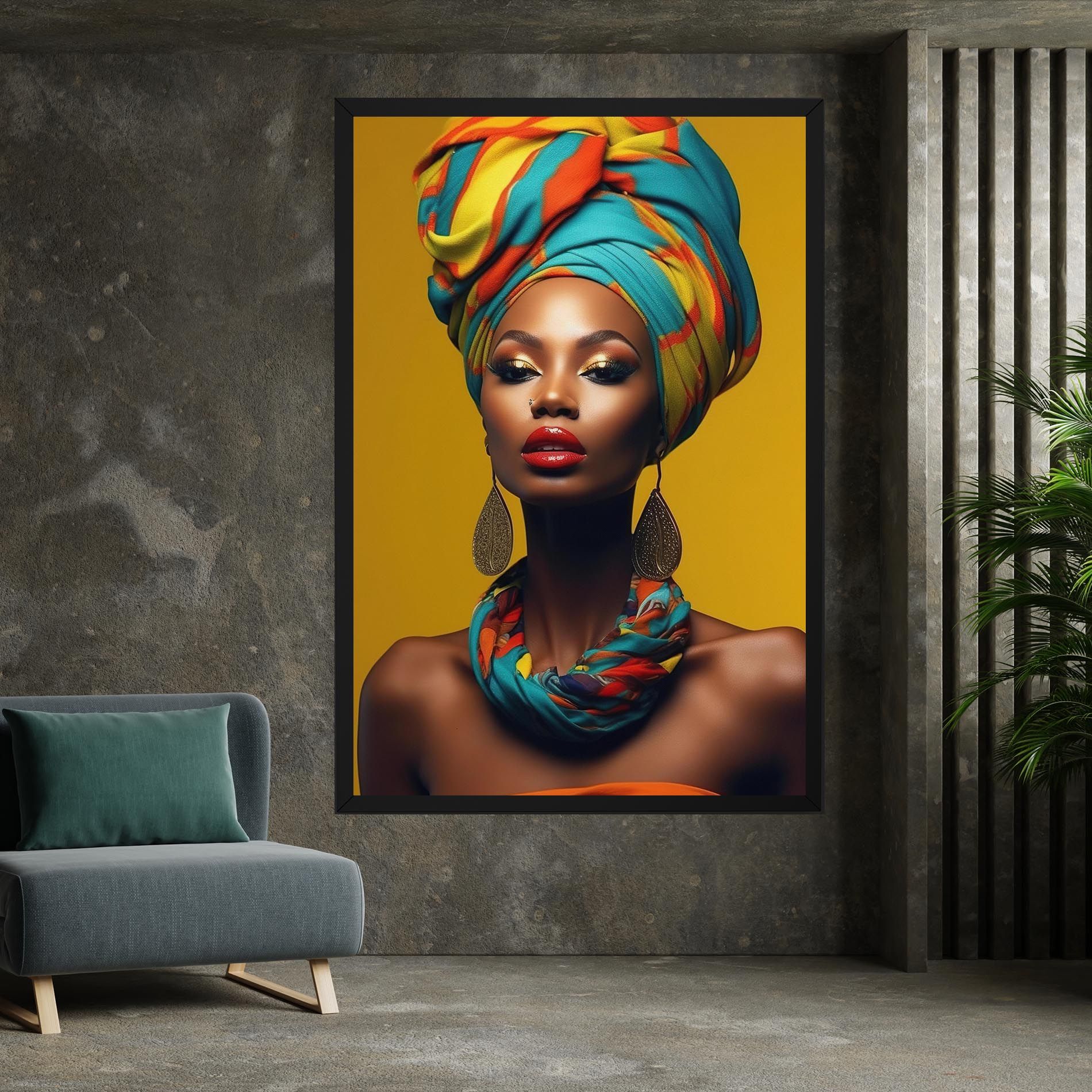 African Yellow Portrait mockup 7