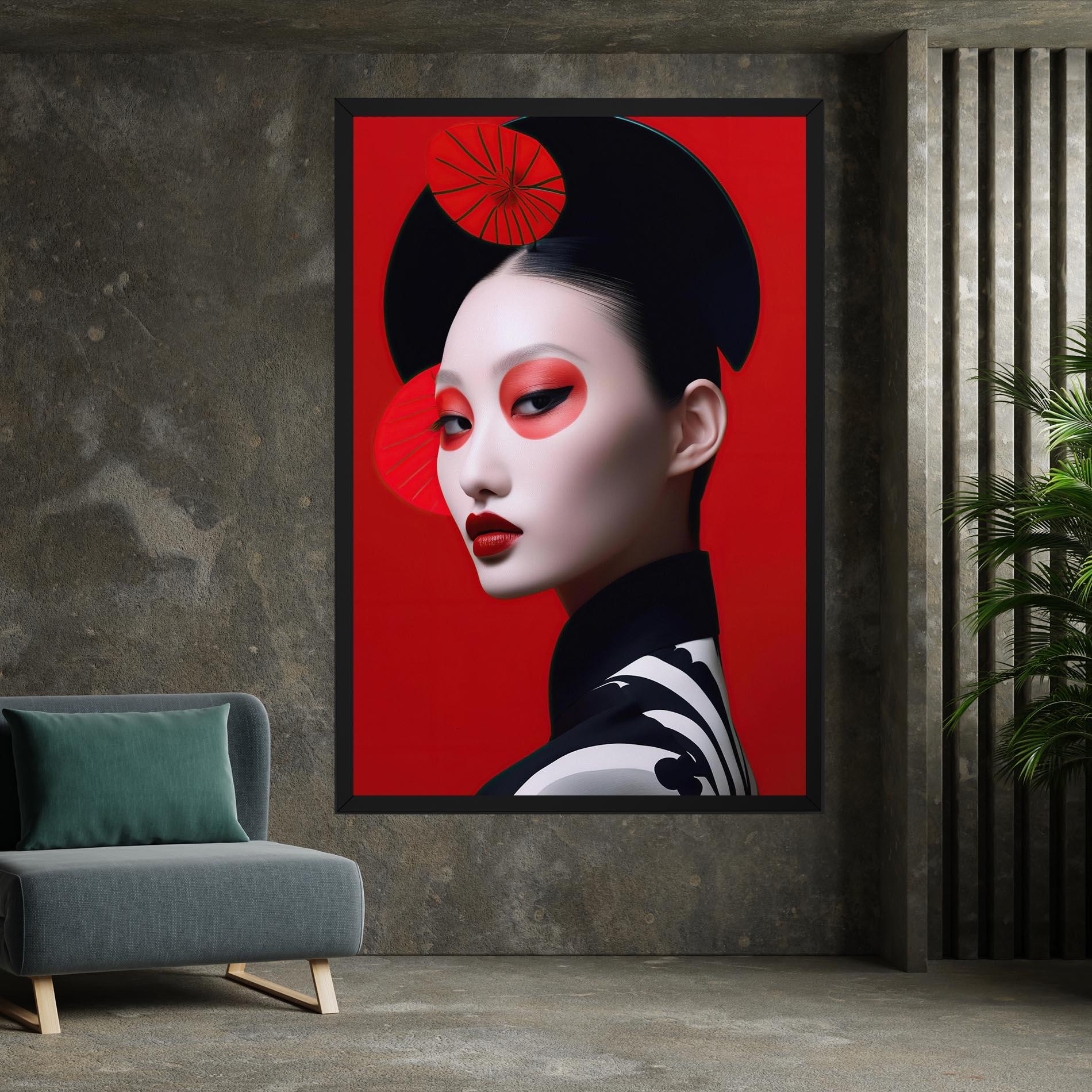 Leinwandbild Asiatic Red Makeup mockup 7