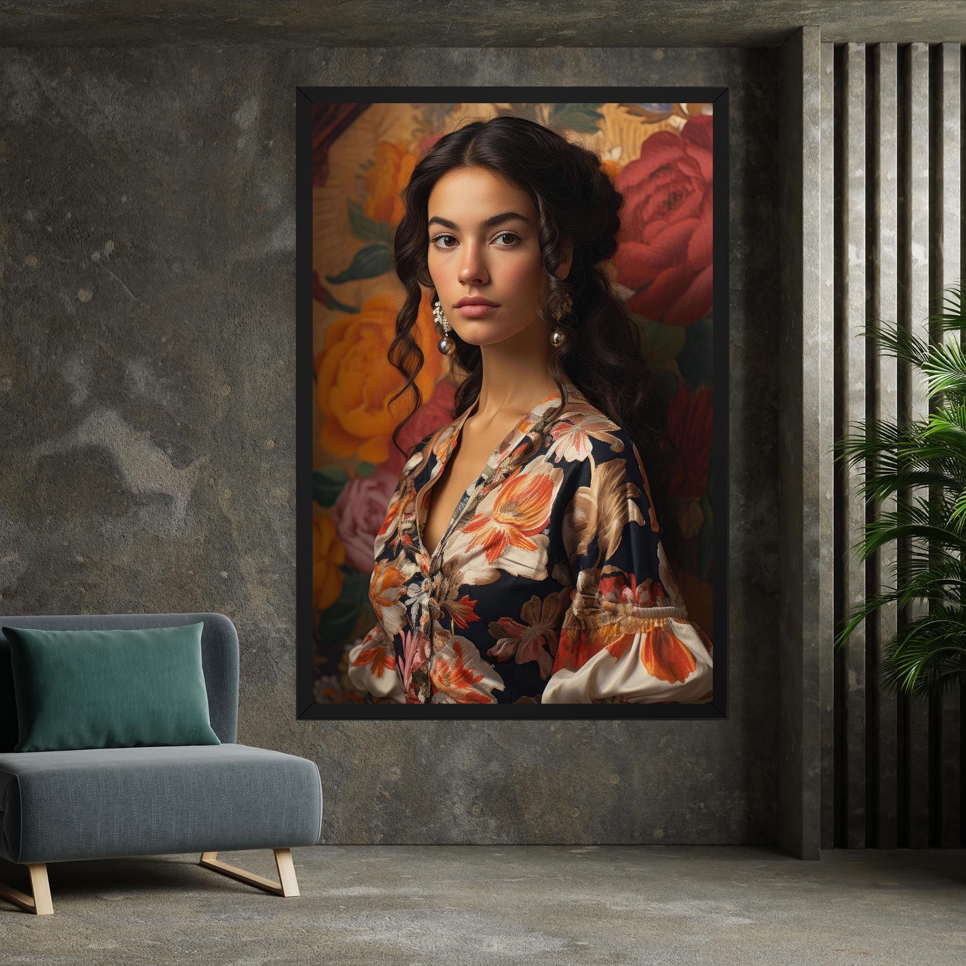 Floral Dress Lady mockup 7