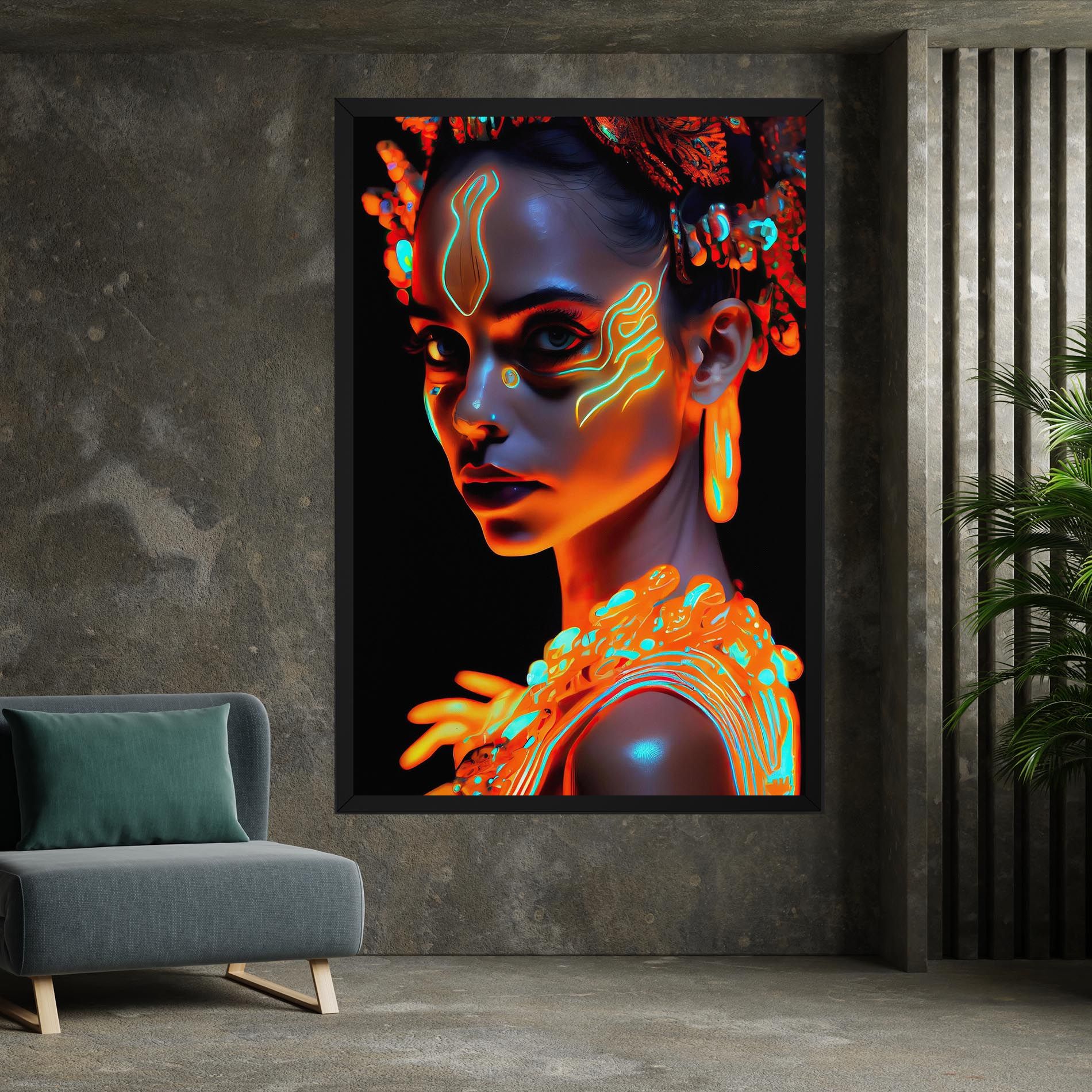 Glowing Face Paint mockup 7