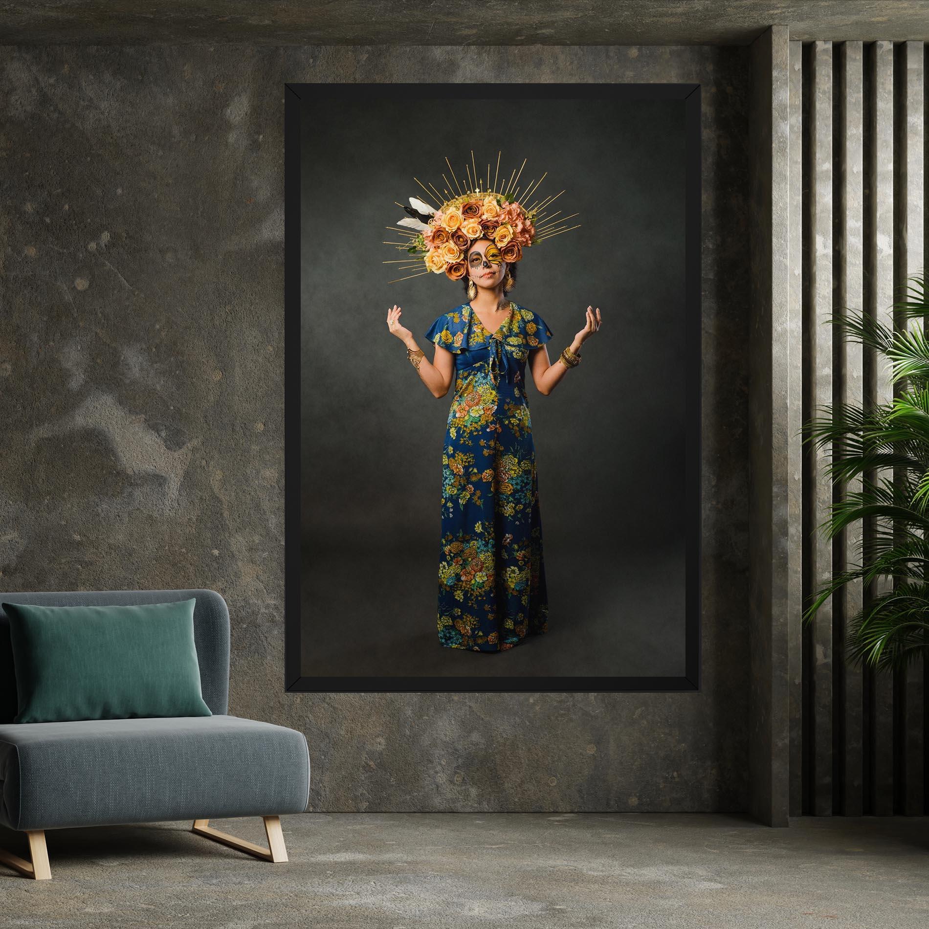 Leinwandbild Sugar Skull Makeup mockup 7