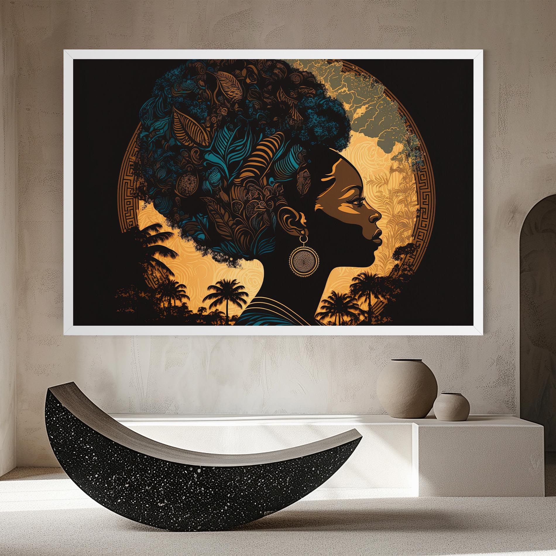 African Profile Woman mockup 8