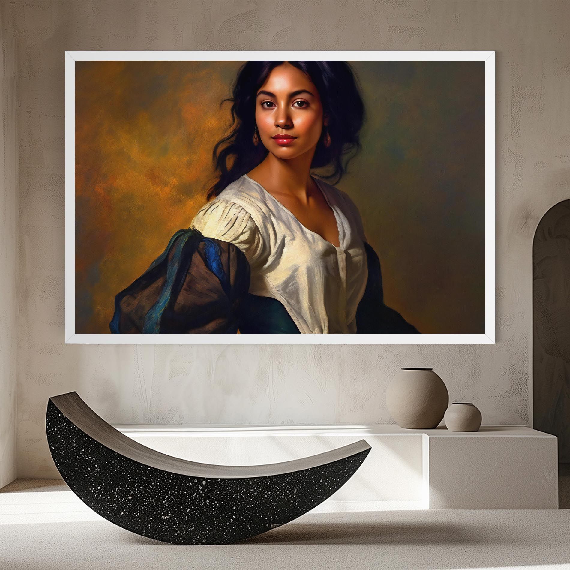 Beautiful Brunette Art mockup 8