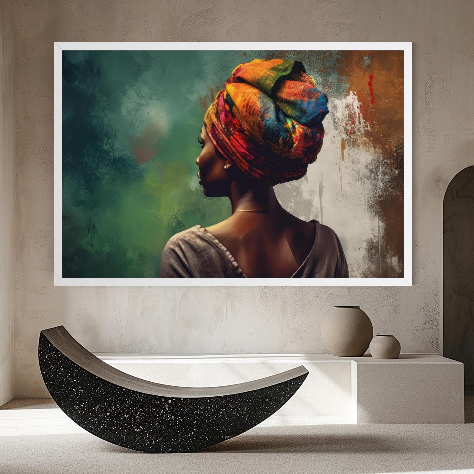 Leinwandbild Yellow Turban Art mockup 8