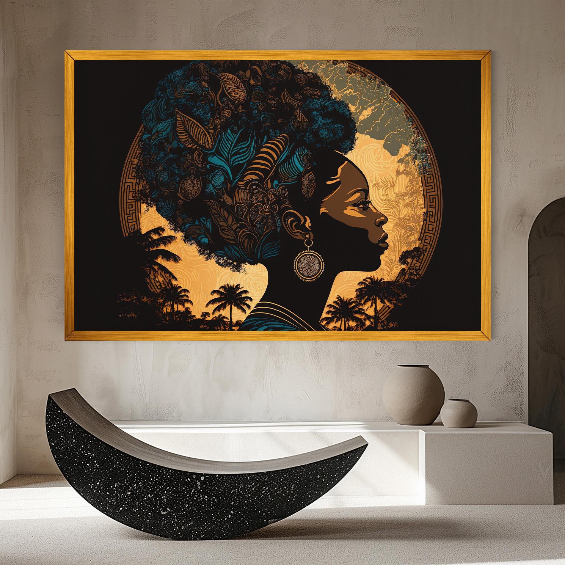 Leinwandbild African Profile Woman mockup 8