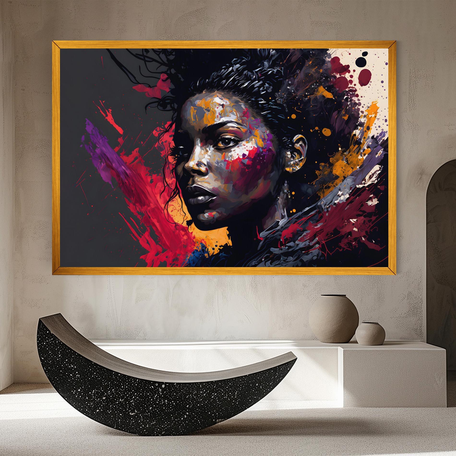 Leinwandbild African Woman Splash mockup 8
