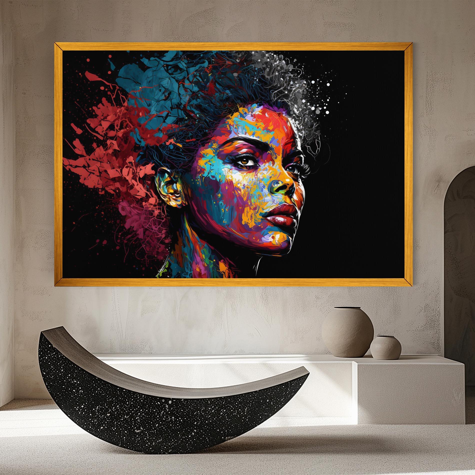 Leinwandbild American Woman Splashes mockup 8