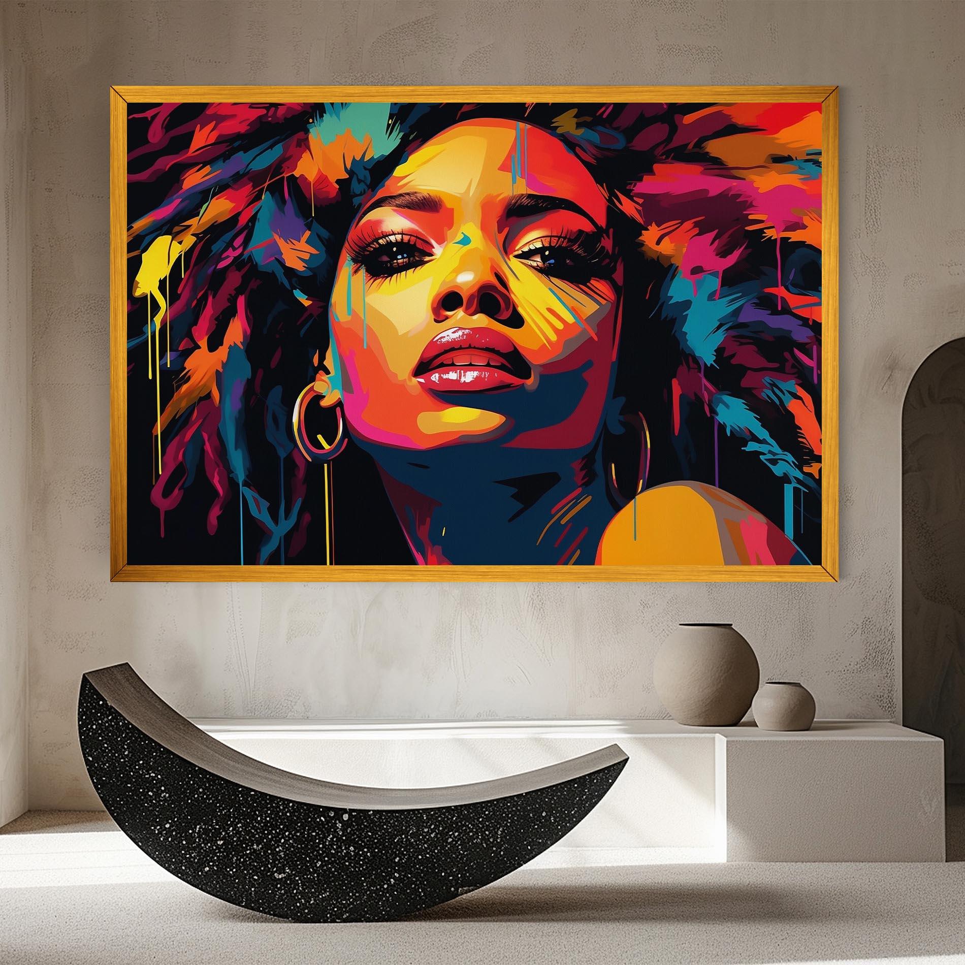 Leinwandbild Beautiful African Art mockup 8