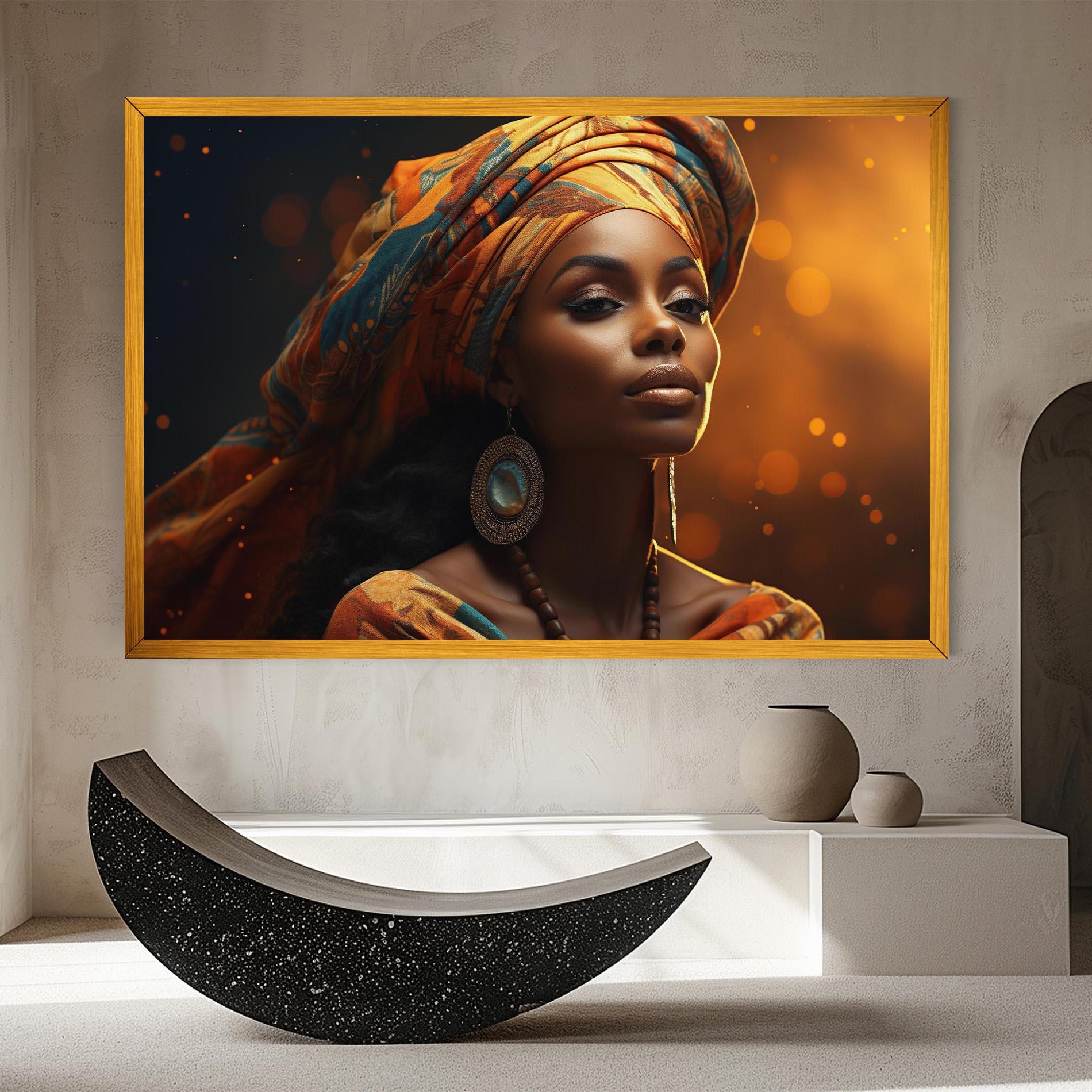 Leinwandbild Fashion African Portrait mockup 8