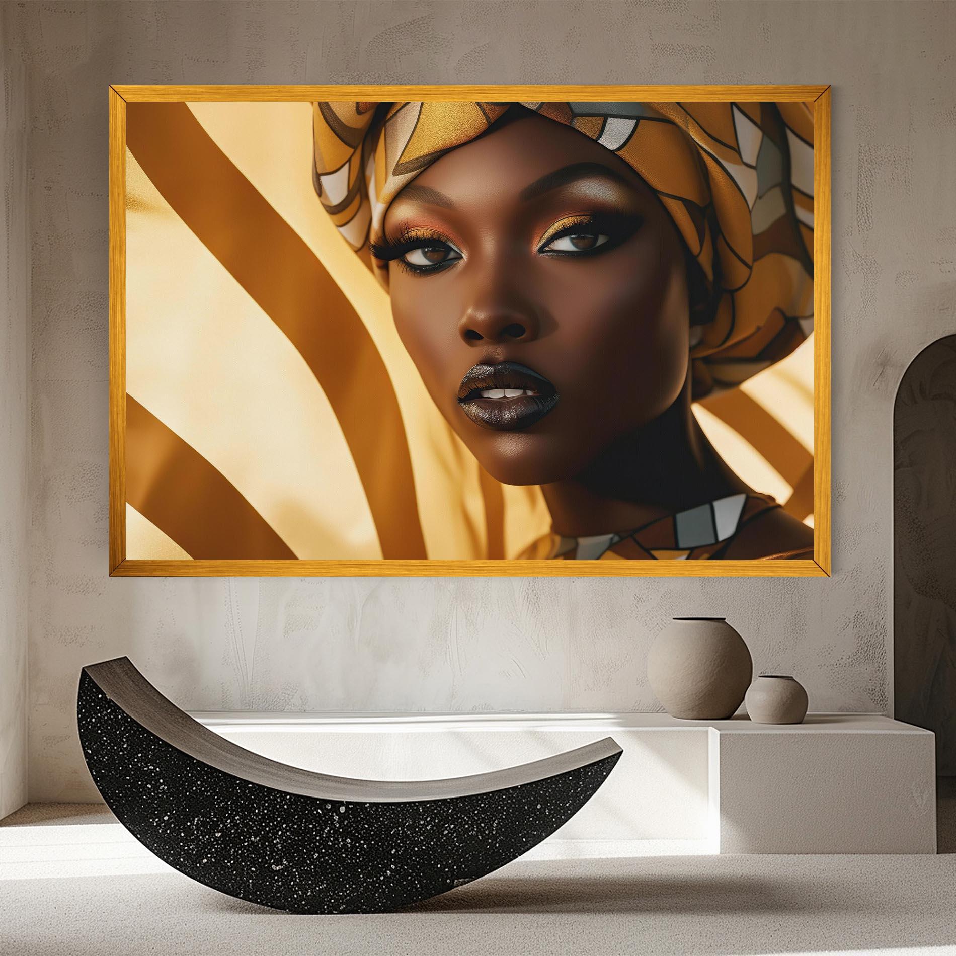 Leinwandbild Fashion African Woman mockup 8