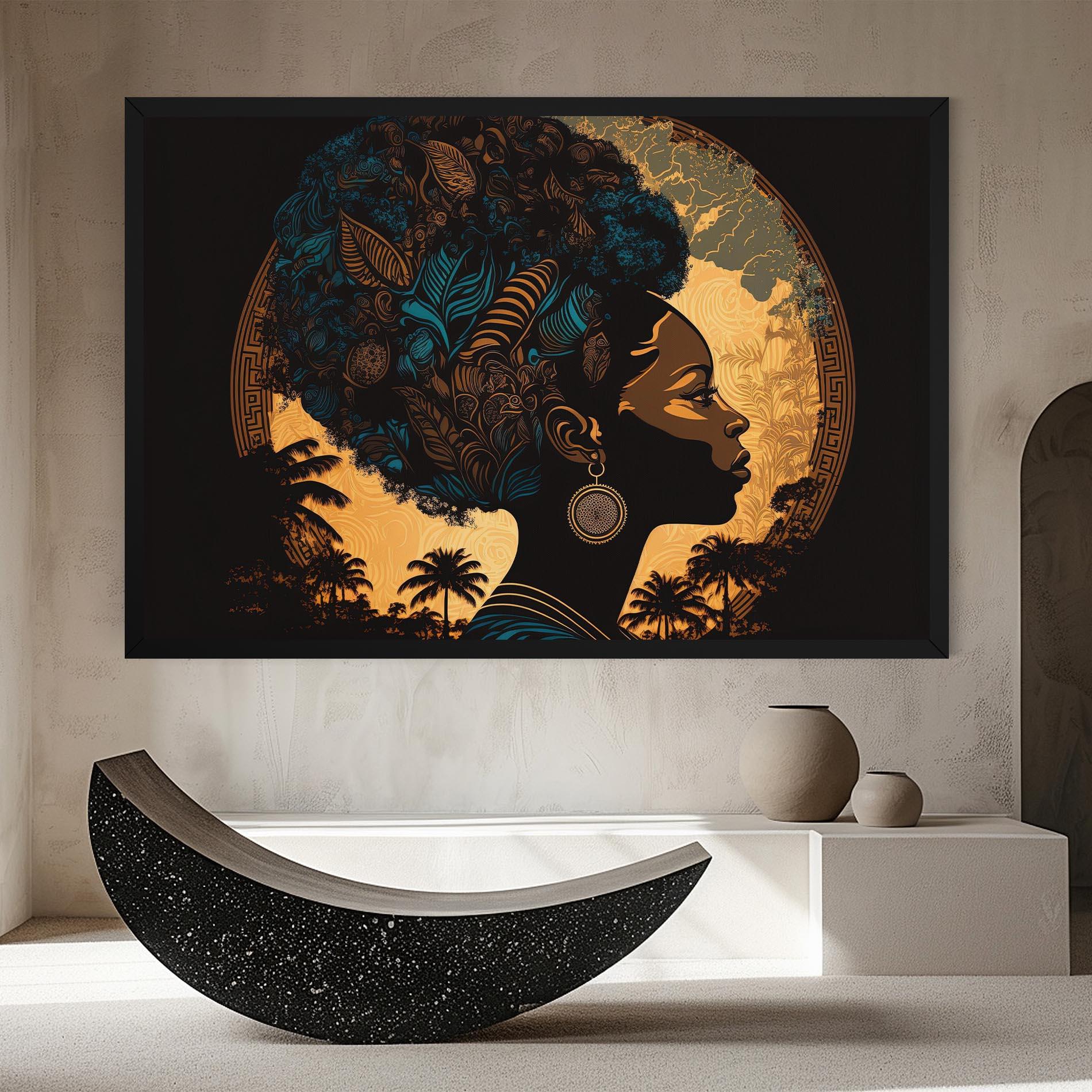 Leinwandbild African Profile Woman mockup 8