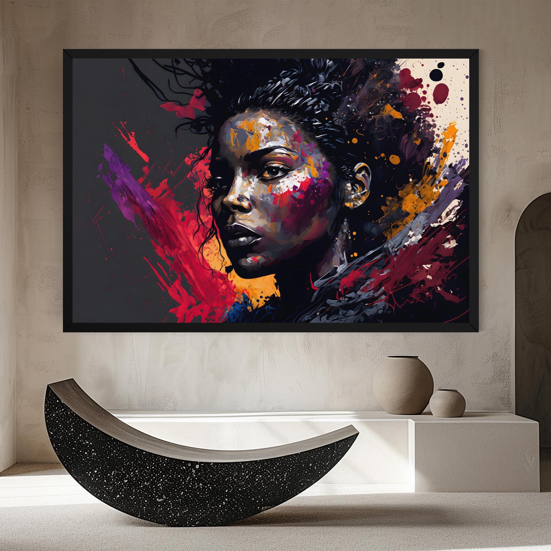 Leinwandbild African Woman Splash mockup 8
