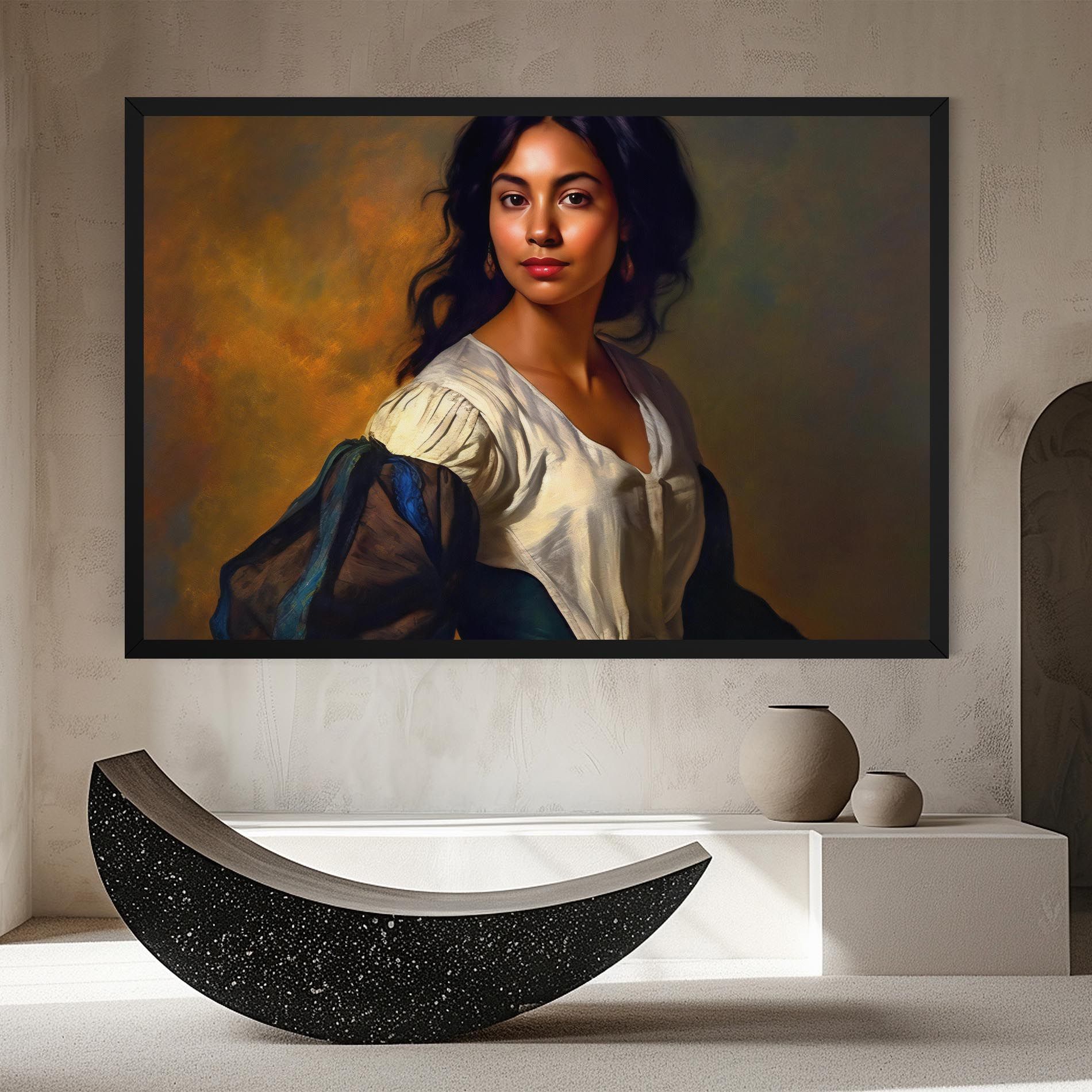 Beautiful Brunette Art mockup 8