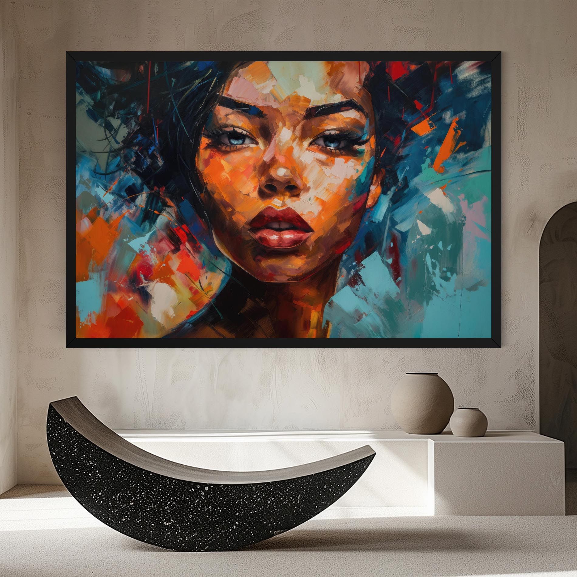 Intense Fiery Portrait mockup 8