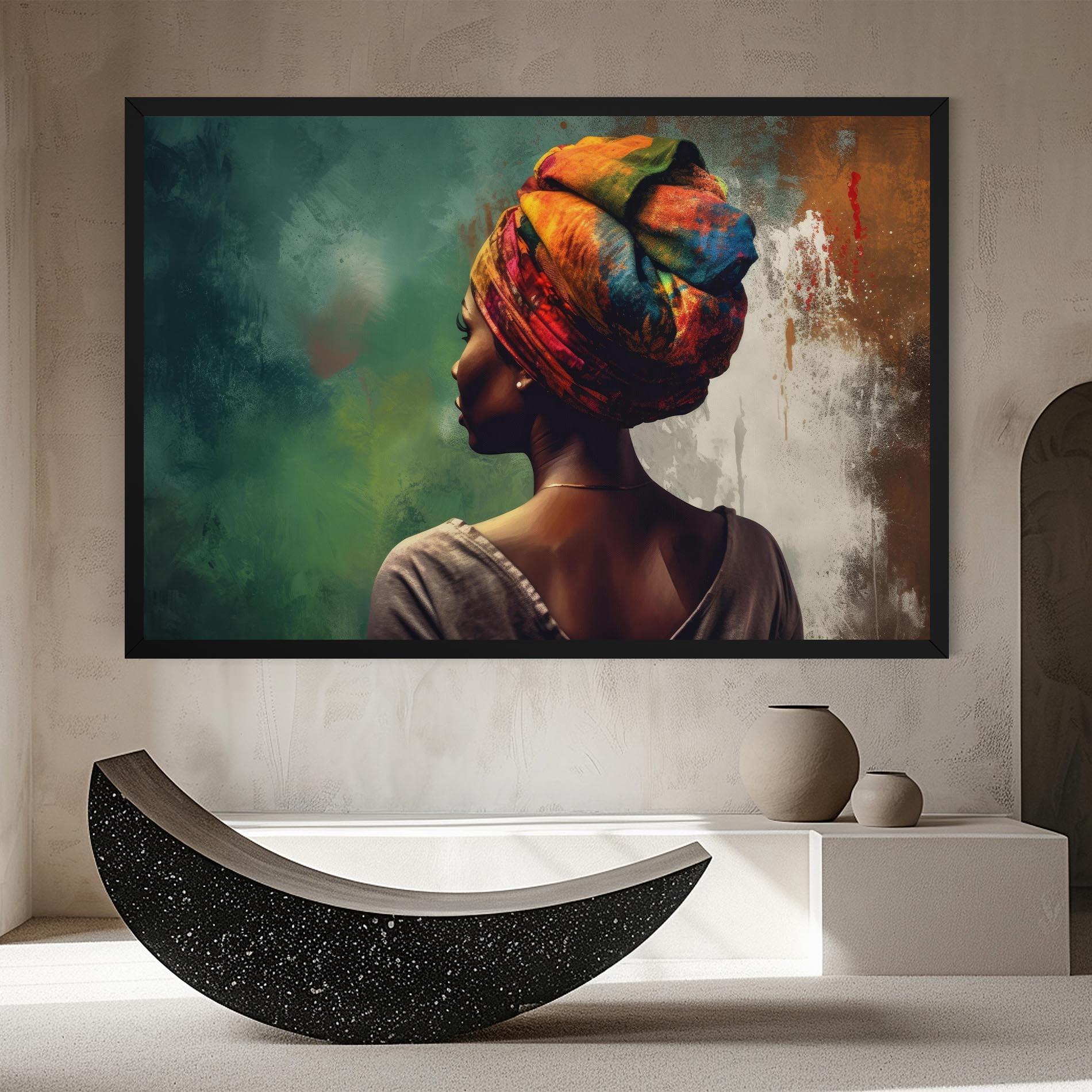 Leinwandbild Yellow Turban Art mockup 8