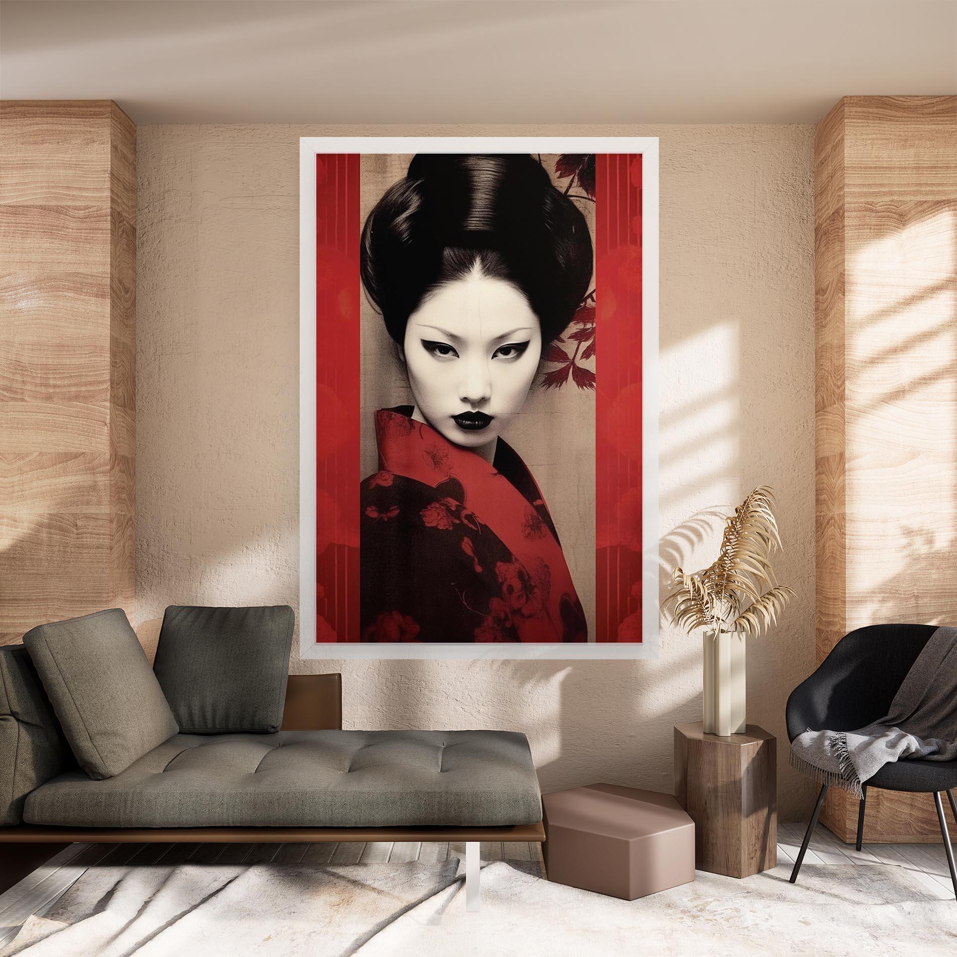 Leinwandbild Black Asiatic Makeup mockup 8