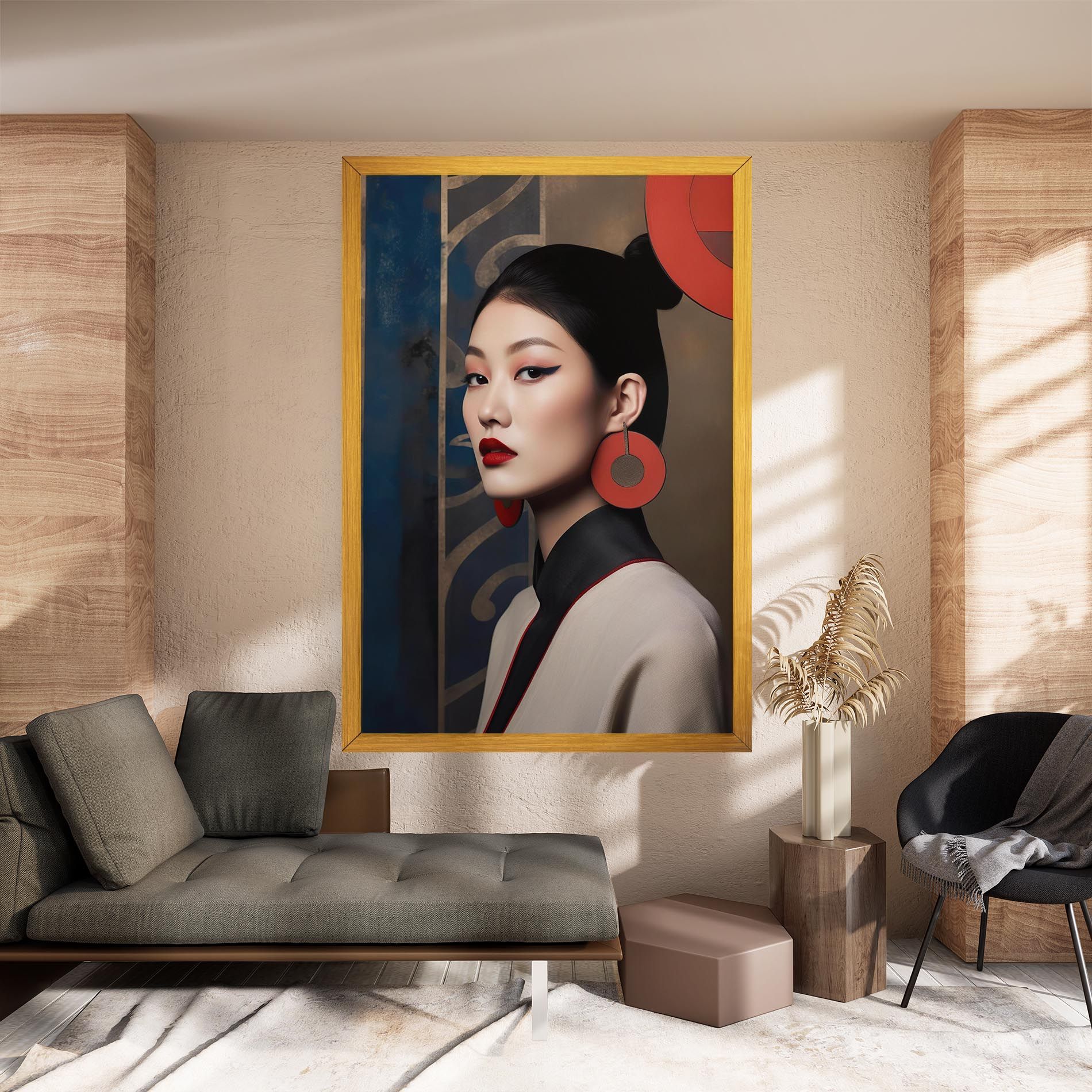 Asian Big Earrings mockup 8